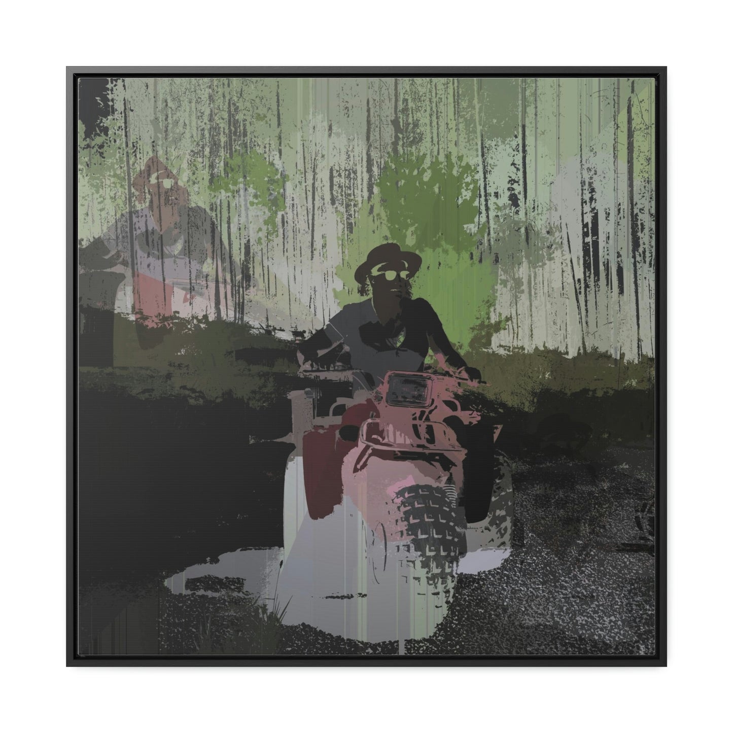 Gallery Canvas Wraps, Square Frame ...  3-Wheeln' N' Groovin The Mountain Roads ... Central Idaho ... Original Works ...