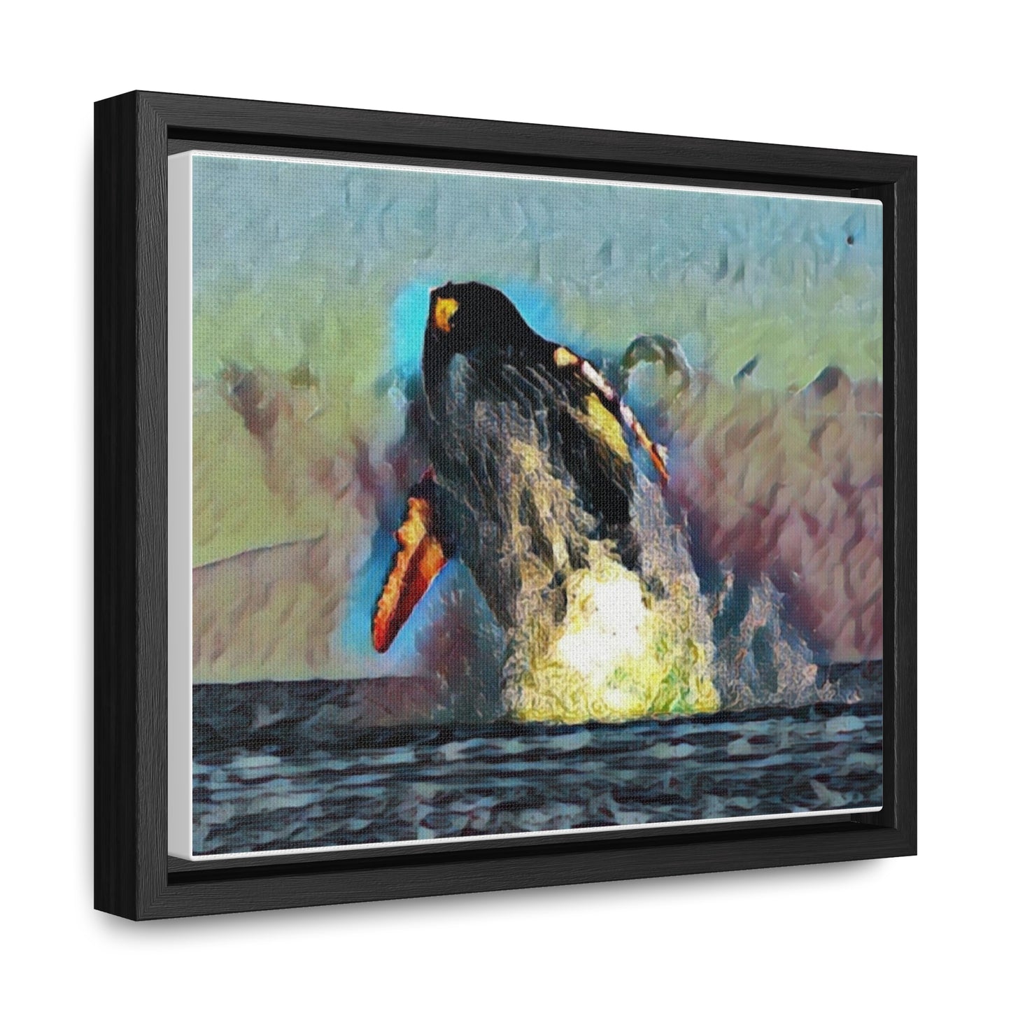 Gallery Canvas Wraps, Horizontal Frame ... An Extraordinary Humpback Breach ... 'With Explosive Energy' ... Family Archives (KPH) ... Circa: 21st Century. Maui, HI ... Original Works ...