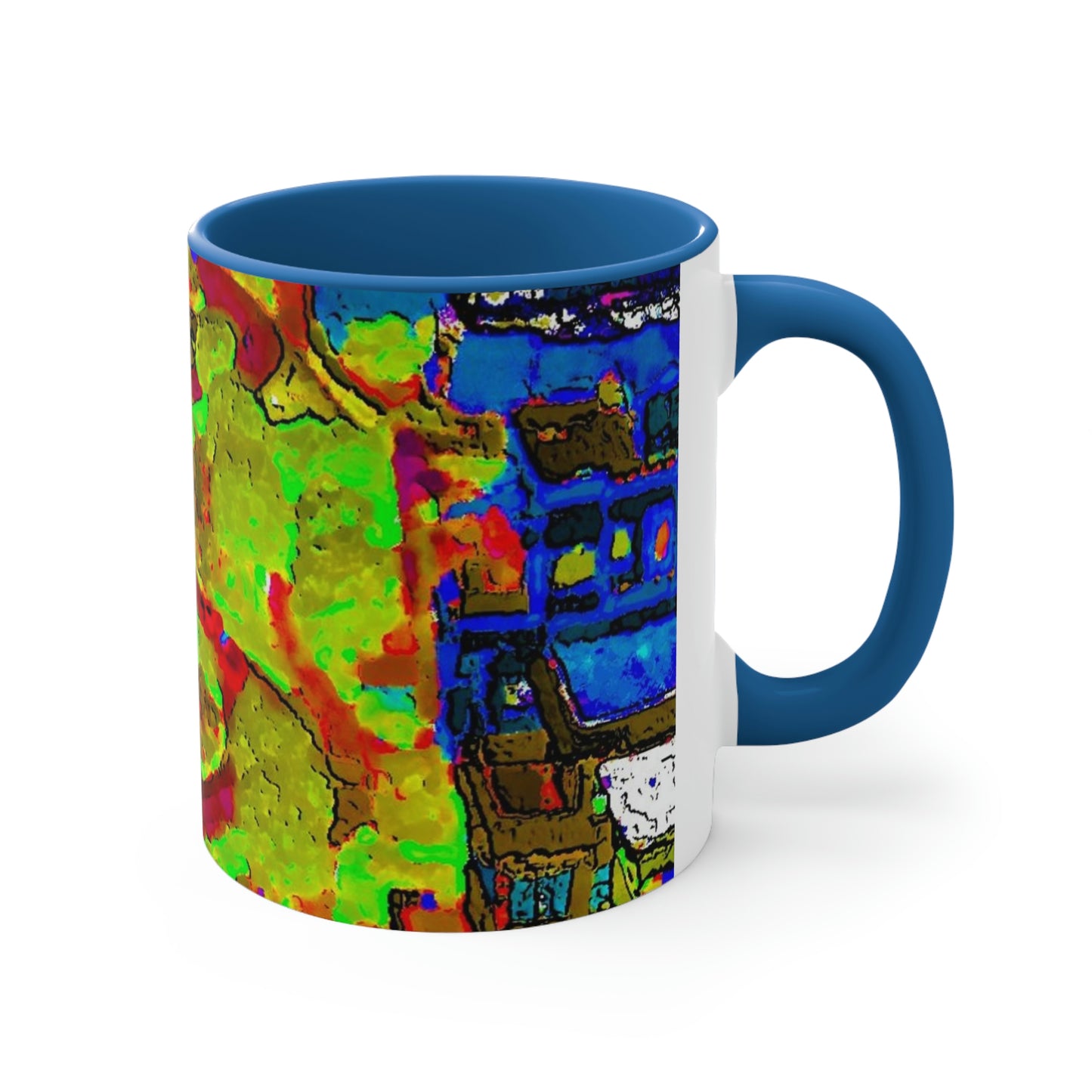 Accent Coffee Mug, 11oz ... A Crazy Street ... 'Eight Winding Curve-Switchbacks' ... "Lombard Street, San Francisco, CA' ... Family Archives: 1970's ... Original Works ...