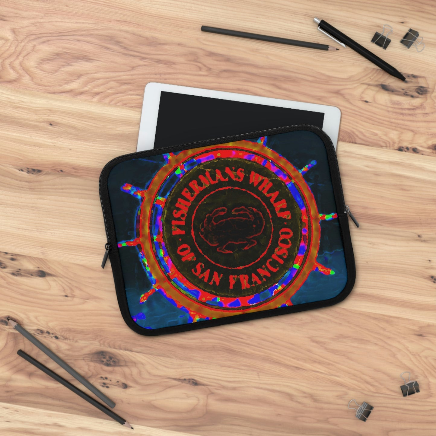 Laptop Sleeve ...  "No.9 Fishermen's Grotto - Fishermen's Wharf, SF, California" ... Family Archives: 1970's ... Original Works ...