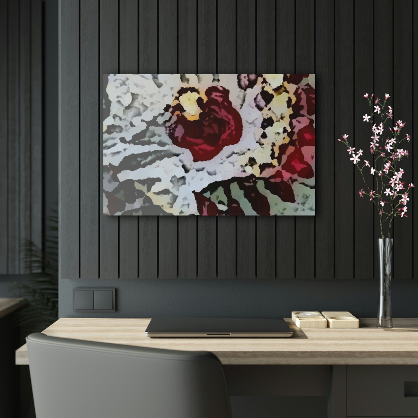 Acrylic Prints ... "A Friendly Flower" ... Pointsettia 'Pointing' ... Original Works ... (Supplied Photograph) ...