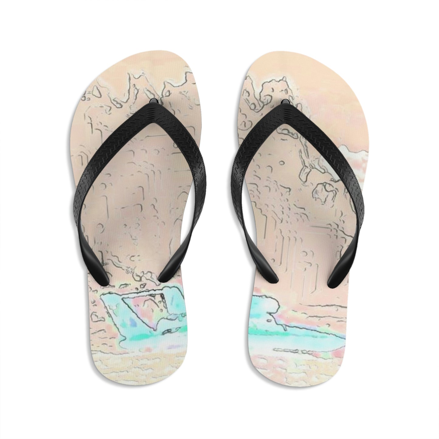 Unisex Flip-Flops ...  Seattle Columbia Cup On Lake Washington ... "Dave Wilcox Heads For The Win" ... Associate Gift-Photo ... Original Works ...