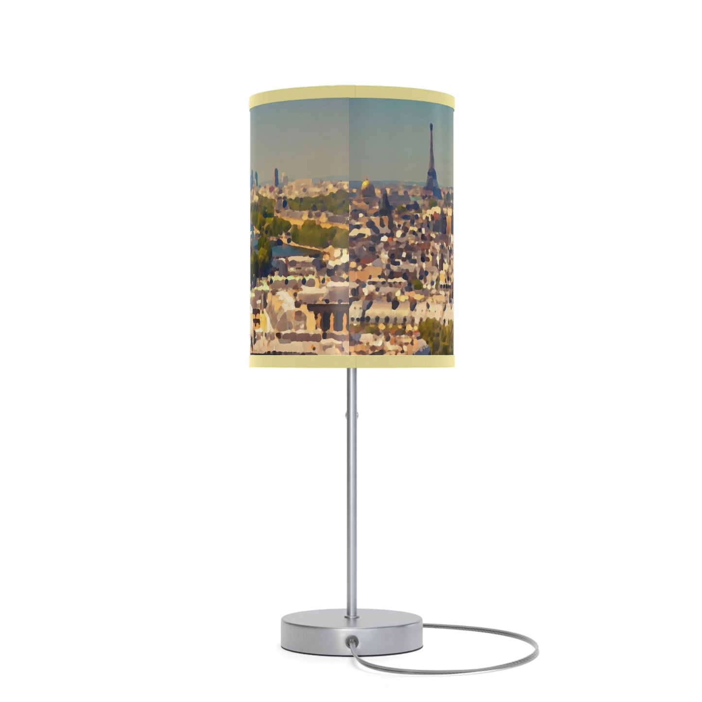 Lamp on a Stand, US|CA plug ... Au Paris ... "Along The River Seine" ... Barbara Joan Bonnell-Holt: 1972 ... Original Works ...