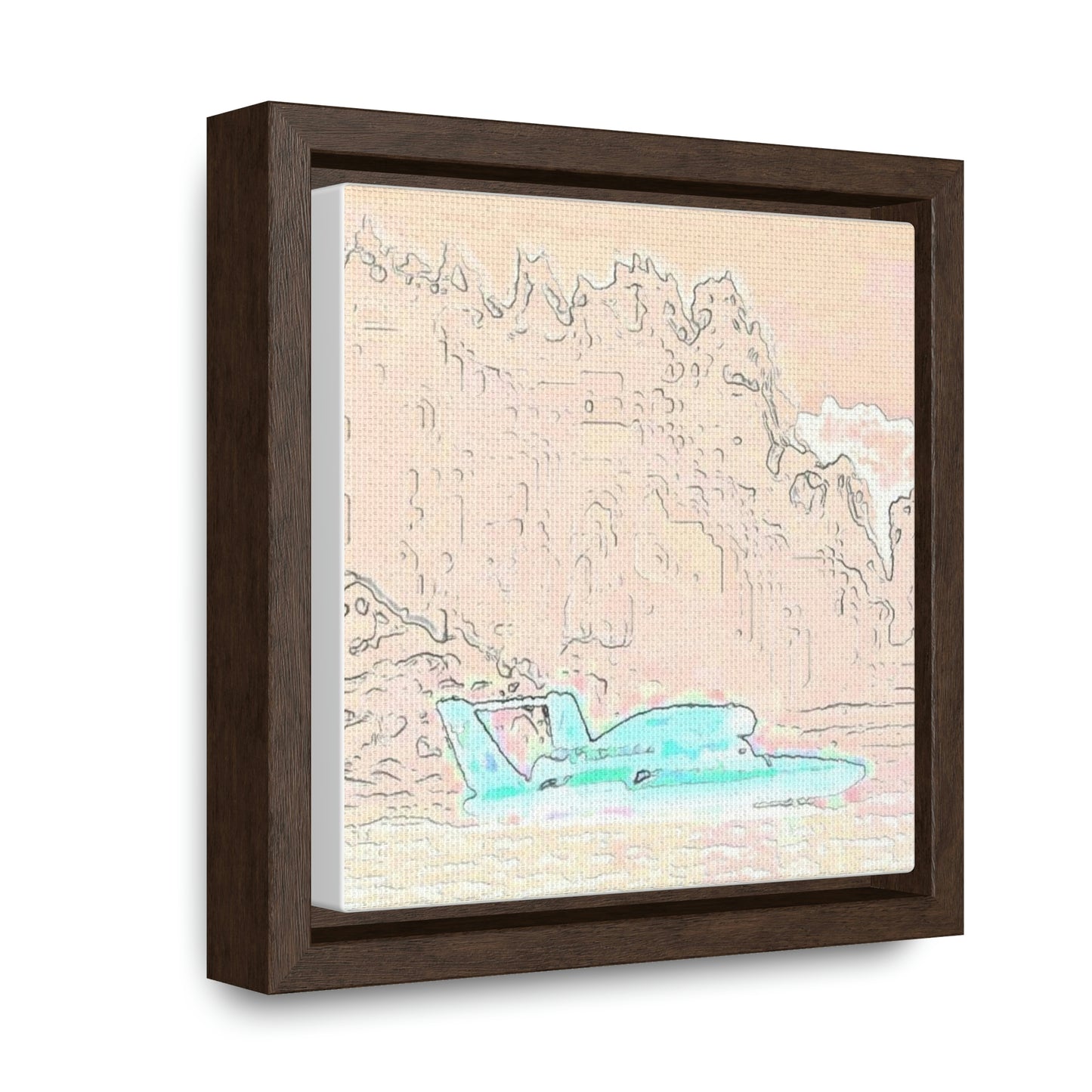 Gallery Canvas Wraps, Square Frame ...  Seattle Columbia Cup On Lake Washington ... "Dave Wilcox Heads For The Win" ... Associate Gift-Photo ... Original Works ...