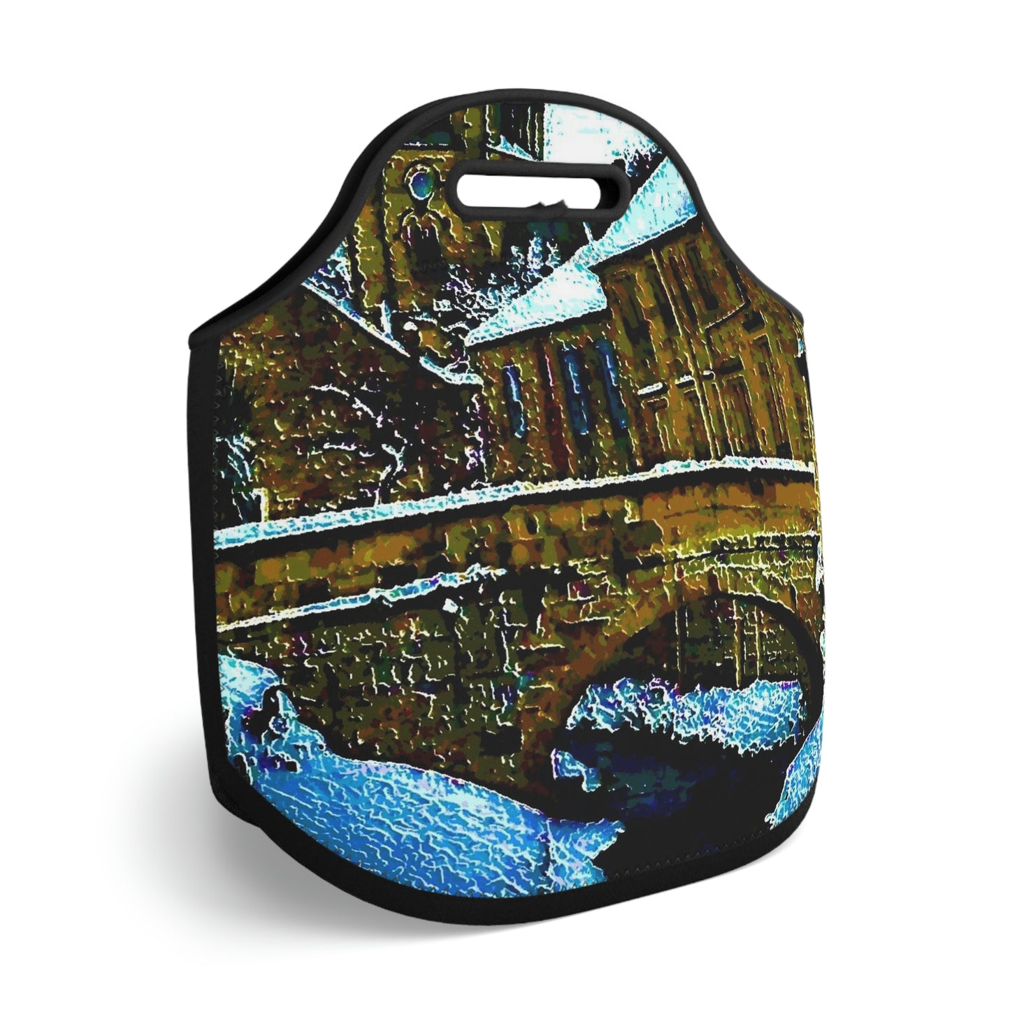 Neoprene Lunch Bag ... Walikng The Streets & Alleys ... 'Strolling The Canals ... '  ... Original Works  ...
