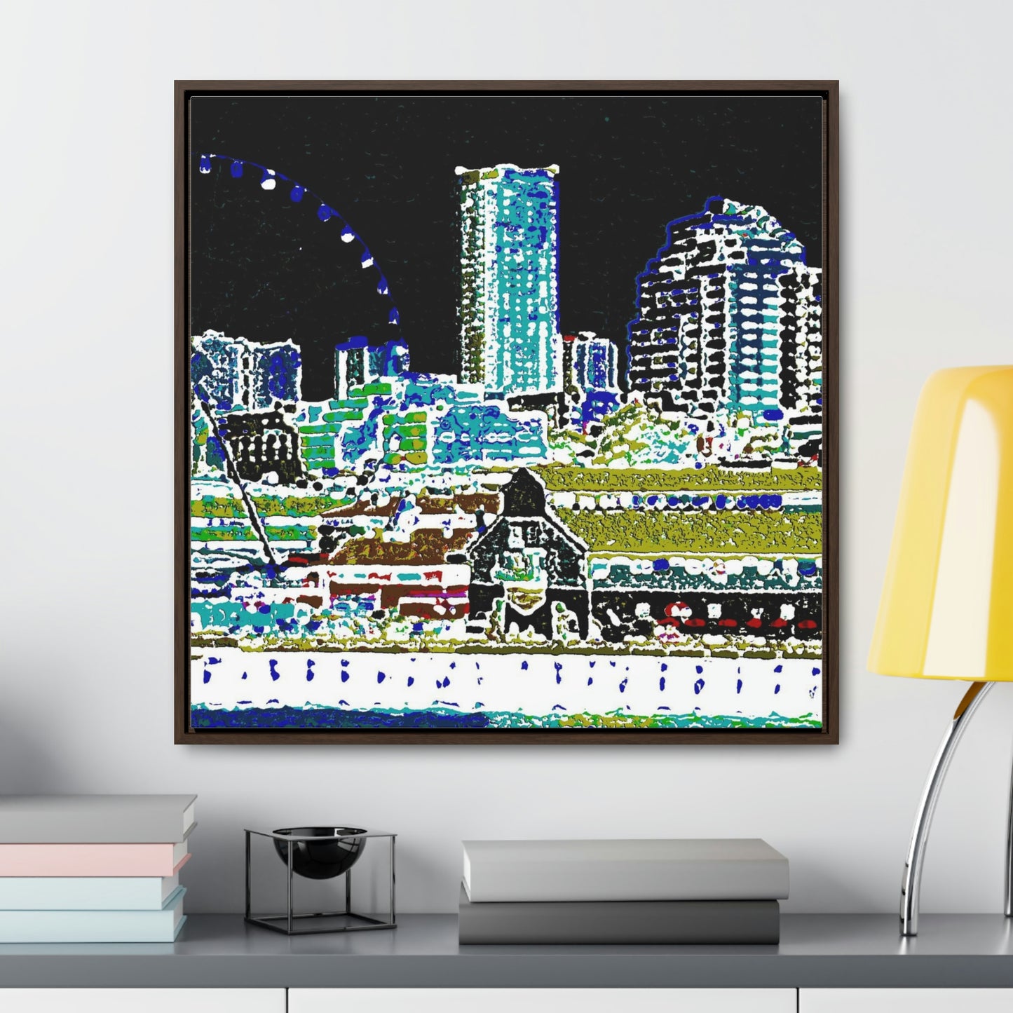 Gallery Canvas Wraps, Square Frame ... That Classic Wheel ... 'Seattle's Wheel' ... & Old Classic Waterside Vendors ...  'Family Archives' ... Original Works ...