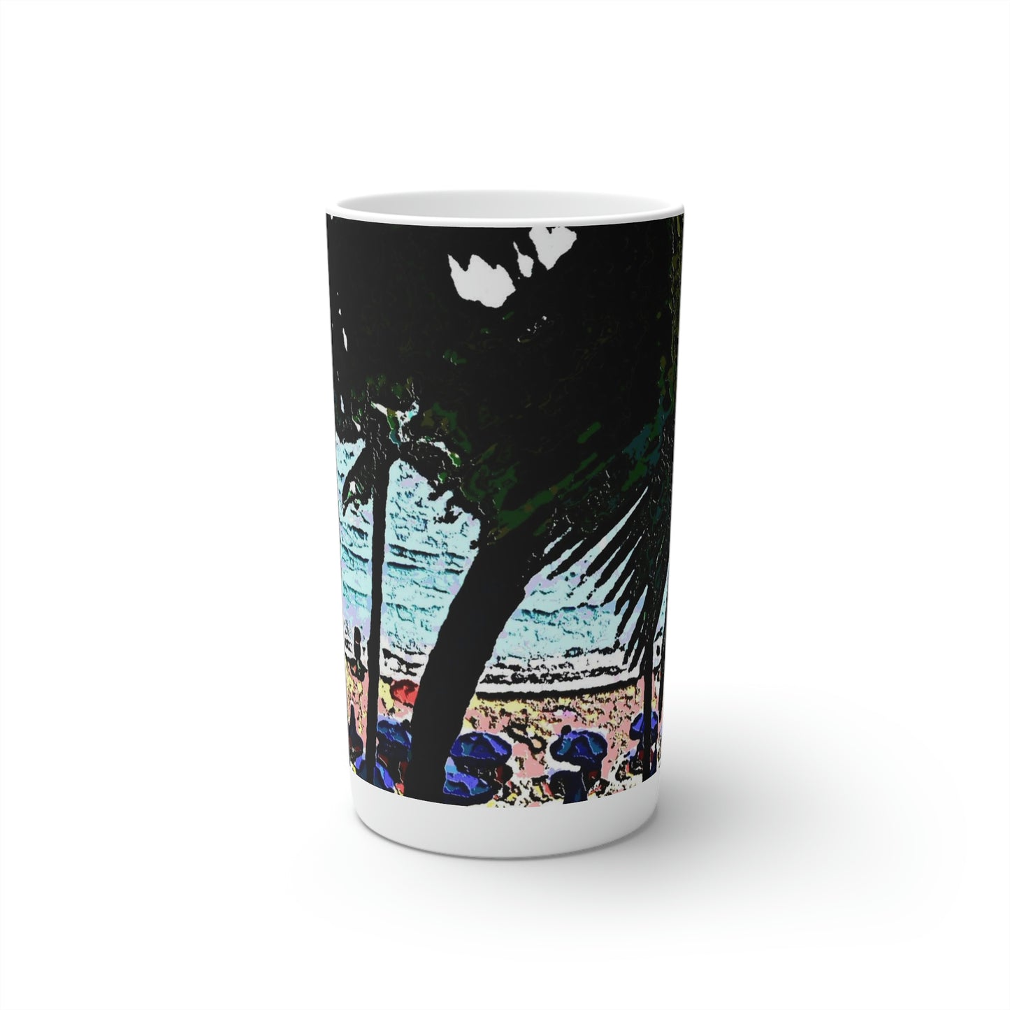 Conical Coffee Mugs (3oz, 8oz, 12oz) ... "A Beautiful Beach Amongst The Palms" ... The Outrigger Waikiki, Honolulu, Oahu ... Original Works ...