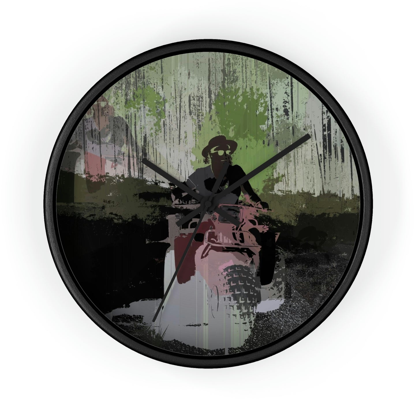 Wall clock ... 3-Wheeln' N' Groovin The Mountain Roads ... Central Idaho ... Original Works ...