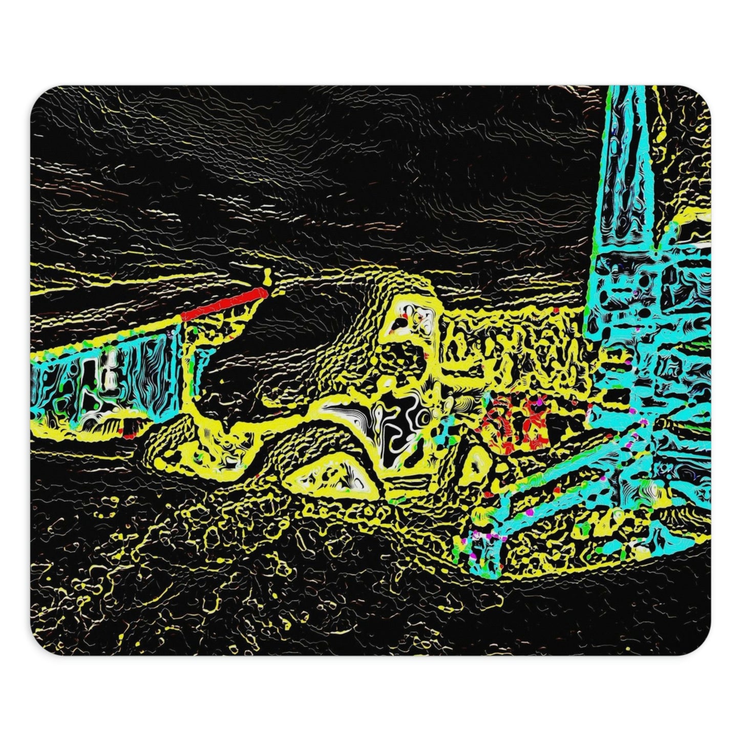Mouse Pad ... "Snow Vehicle In Snow Storm At-Rest" ... Circa 12Mar23 ... Central Idaho ... 18-Hours Rendering Time: Original Works ...