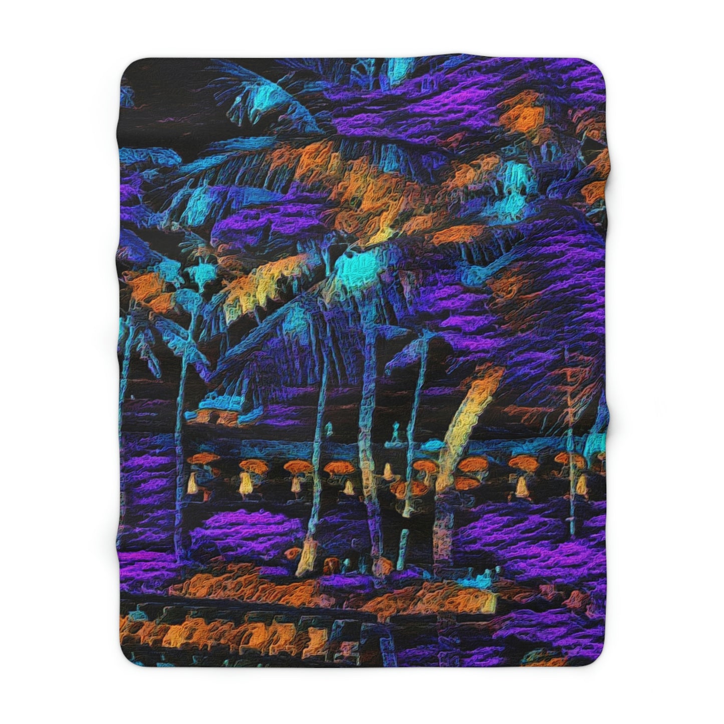 Sherpa Fleece Blanket ... "The Royal Hawai'ian: Waikiki Beach_Beach" ... Honolulu, HI ... October 2014 (Halloween) ... Original Works ...