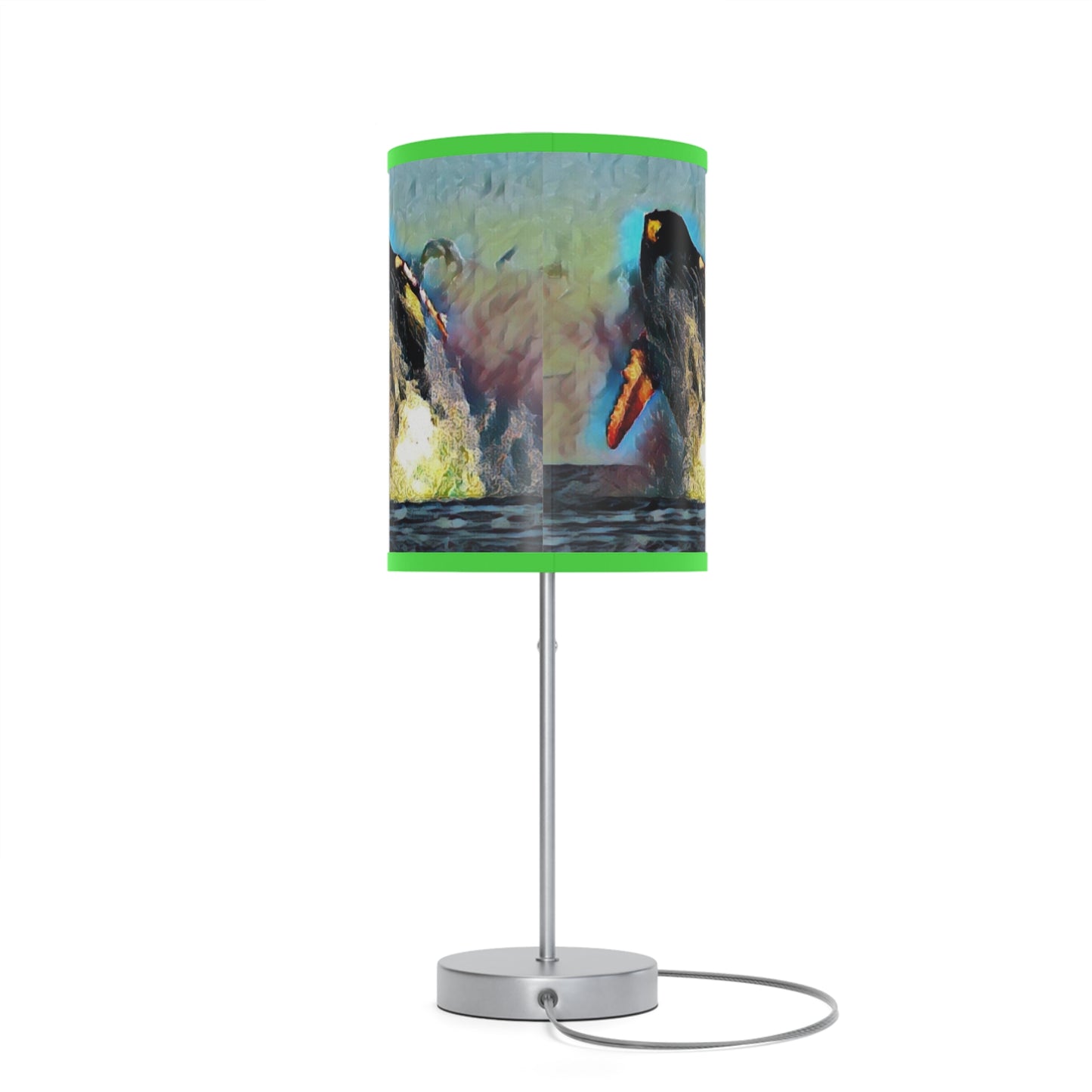 Lamp on a Stand, US|CA plug ... An Extraordinary Humpback Breach ... 'With Explosive Energy' ... Family Archives (KPH) ... Circa: 21st Century. Maui, HI ... Original Works ...