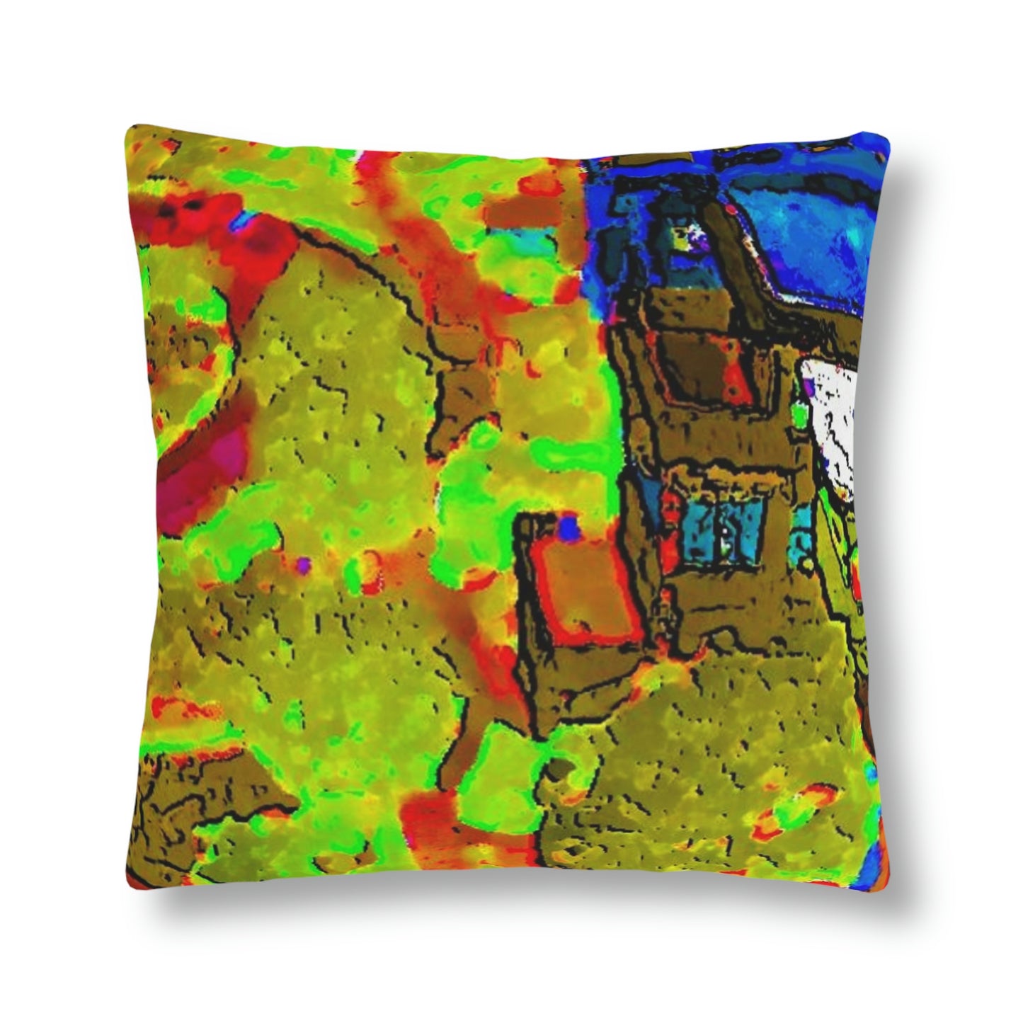 Waterproof Pillows ... A Crazy Street ... 'Eight Winding Curve-Switchbacks' ... "Lombard Street, San Francisco, CA' ... Family Archives: 1970's ... Original Works ...