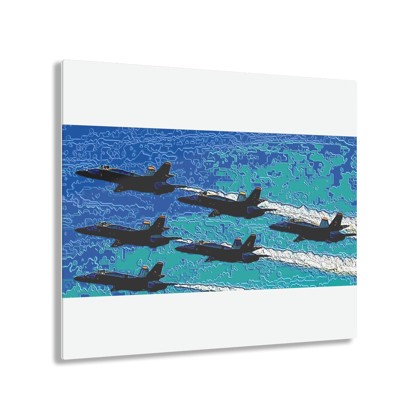 Acrylic Prints ... Seattle Seafair ..."Blue Angels Run Over Lake Washington" ... Circa Mid 1980's ... Dr FJ Holt ... Original Works ...