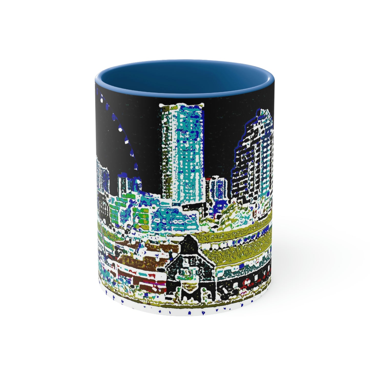Accent Coffee Mug, 11oz ... That Classic Wheel ... 'Seattle's Wheel' ... & An Old Classic Waterside Vendors ...  'Family Archives' ... Original Works ...