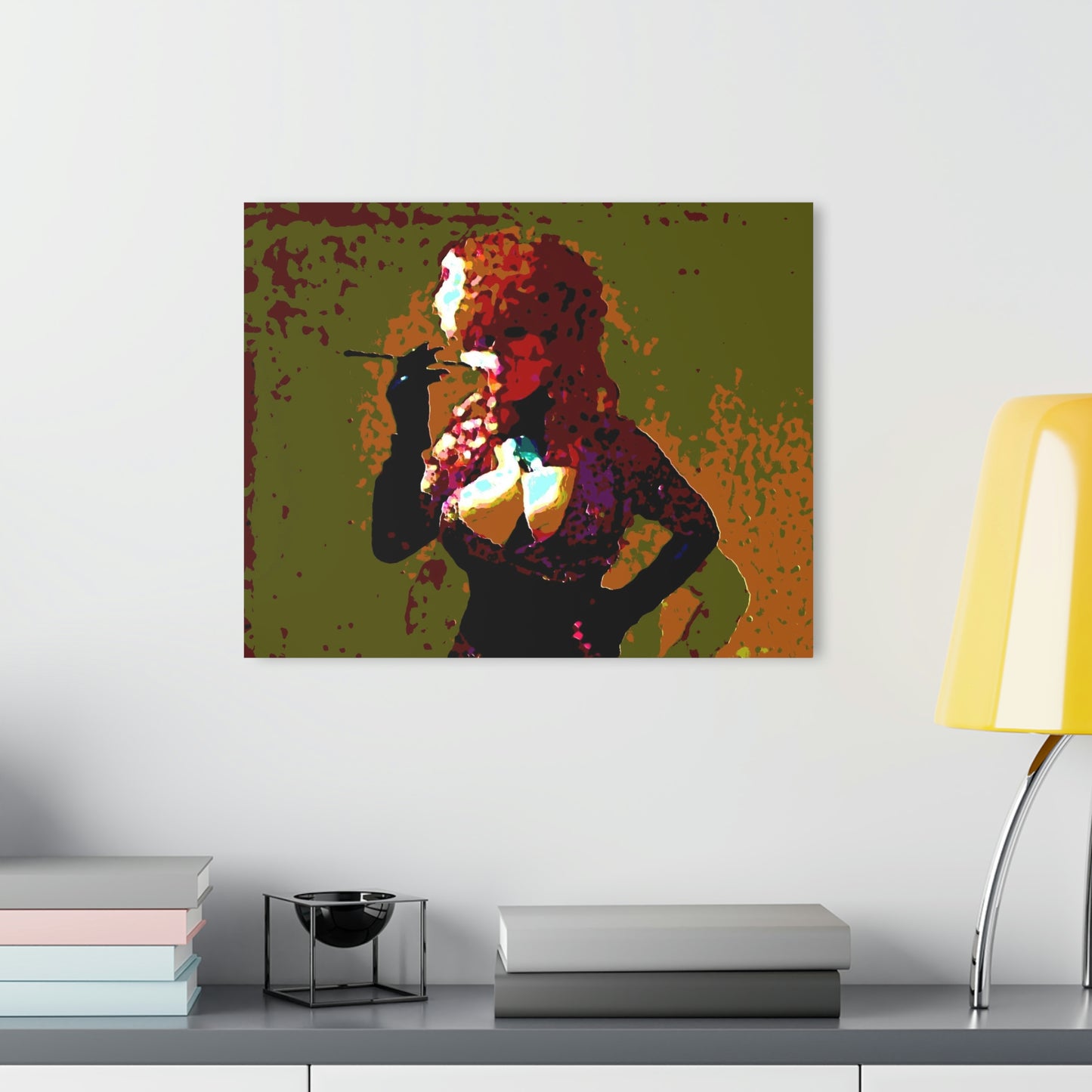 Acrylic Prints (French Cleat Hanging) ...  A Colleague Overseas ... 'Enjoying A Fag' ... Original Works ... "April Fools 2023" ... Hot-Tranny-Smoke ...