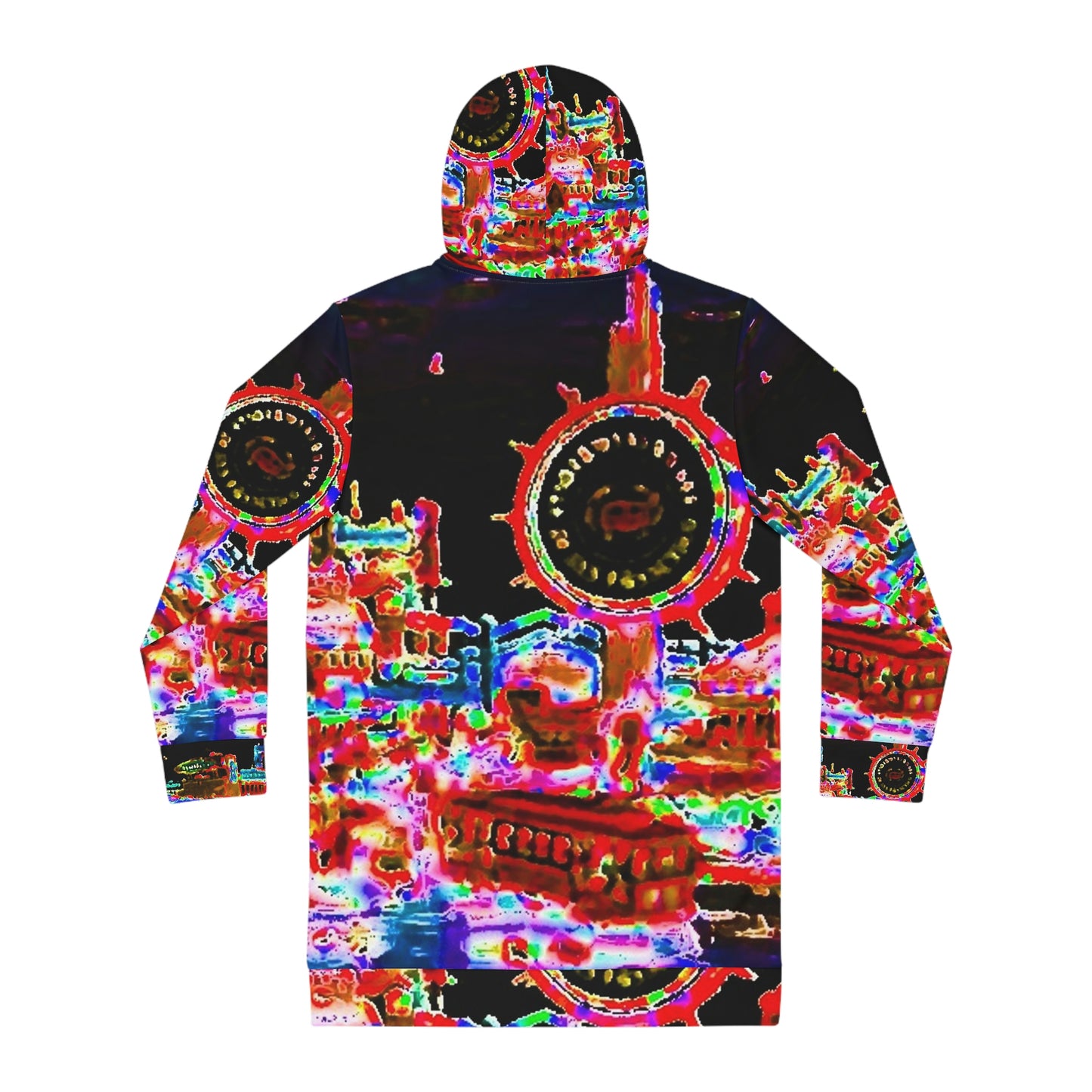 Women's Hoodie Dress (AOP) ... "No.9 Fishermen's Grotto - Fishermen's Wharf, SF, California" ... Family Archives: 1970's ... Original Works ...