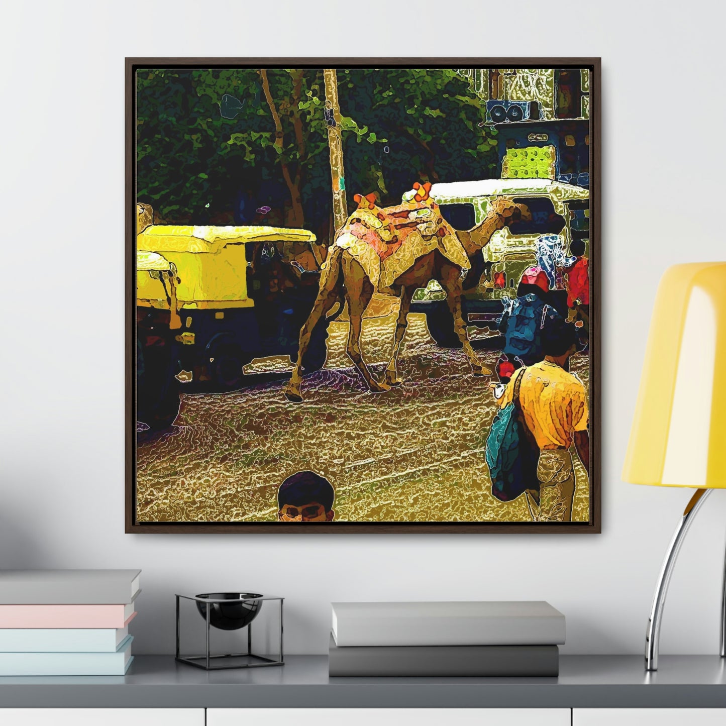 Gallery Canvas Wraps, Square Frame ... "Truckin'-Up-To-Buffalo ... 'Oops - Wrong Country' ... Truckin'-Up-To-New Delll -'E' ... " ... (Delhi, India) ... 5July2007. Original Works ...