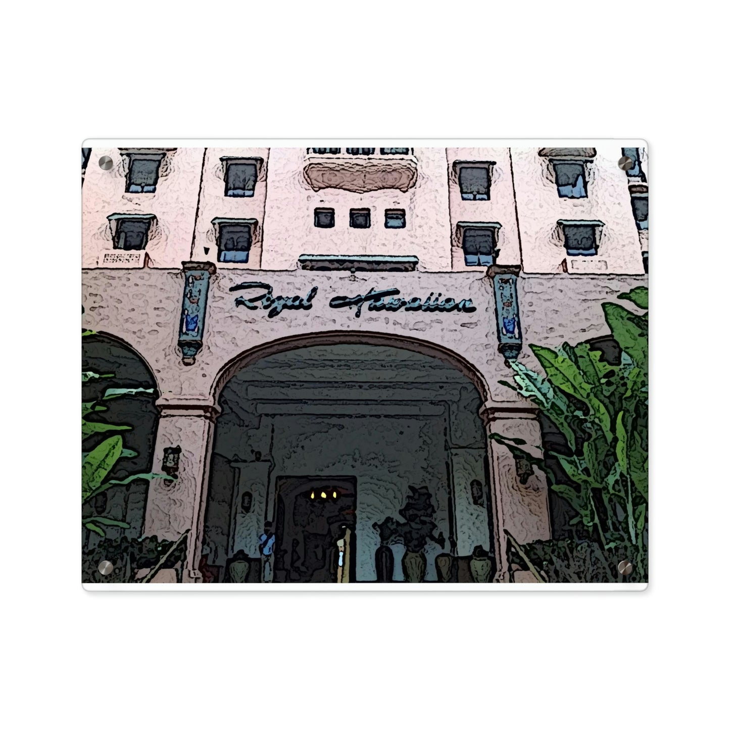 Acrylic Wall Art Panels ...  "La Grande Entree" At: 'The Pink Palace' ... The Royal Hawai'ian ... Honolulu, HI ... '27Oct2014' ... Original Works ...