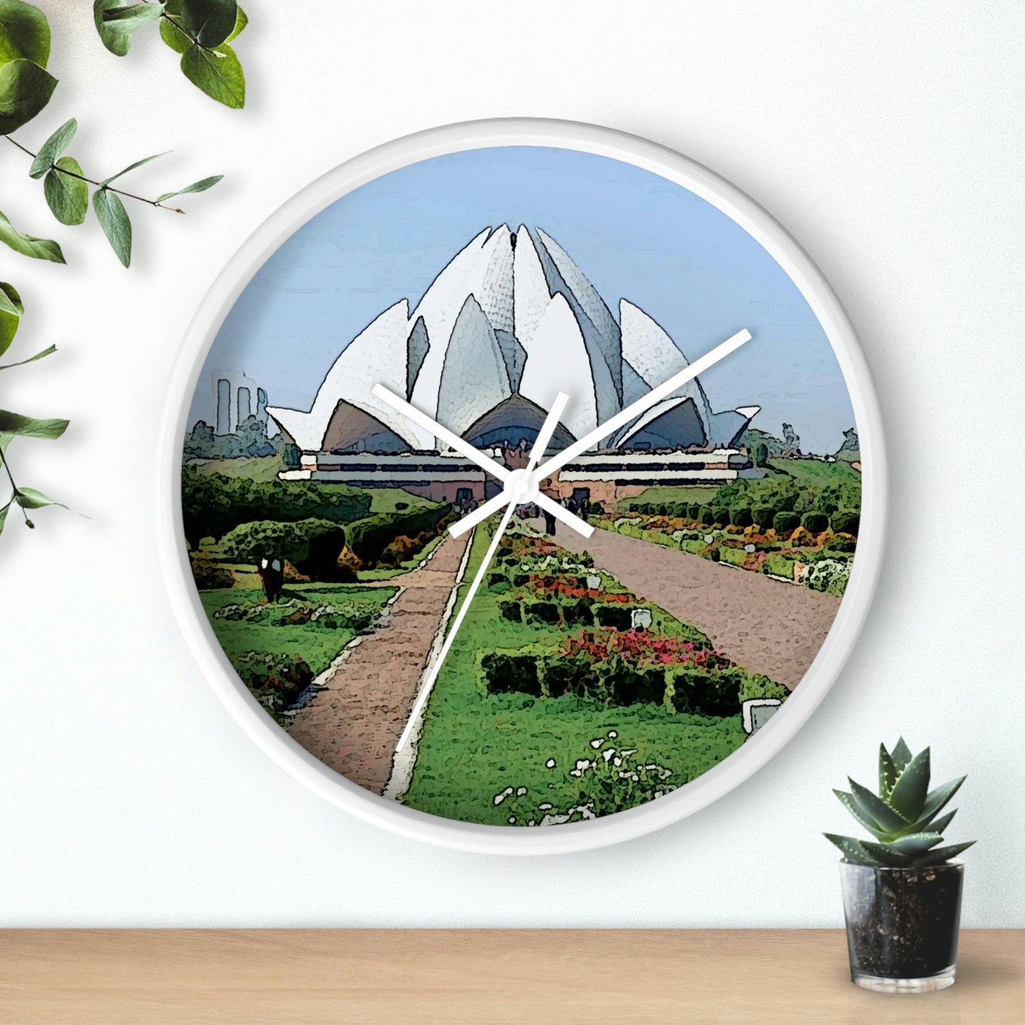 Wall clock ... 'Bahai'i House-Of-Worship' ... "Lotus Temple: Delhi, India, 2008" ... Original Works ...