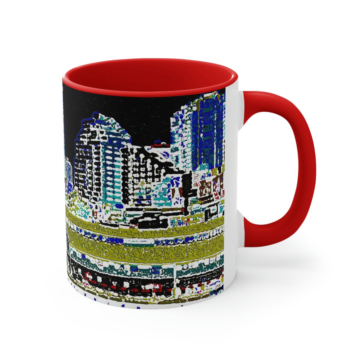 Accent Coffee Mug, 11oz ... That Classic Wheel ... 'Seattle's Wheel' ... & An Old Classic Waterside Vendors ...  'Family Archives' ... Original Works ...