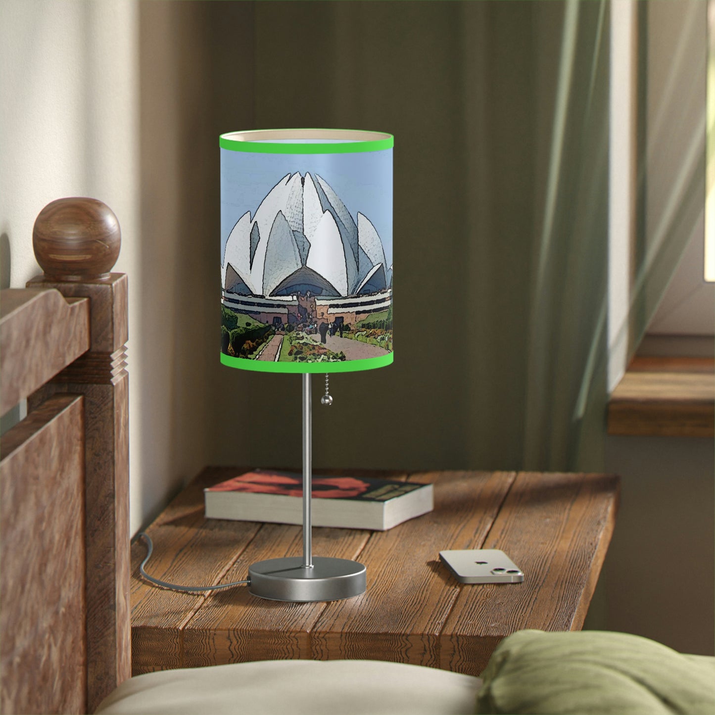 Lamp on a Stand, US|CA plug ... 'Bahai'i House-Of-Worship' ... "Lotus Temple: Delhi, India, 2008" ... Original Works ...