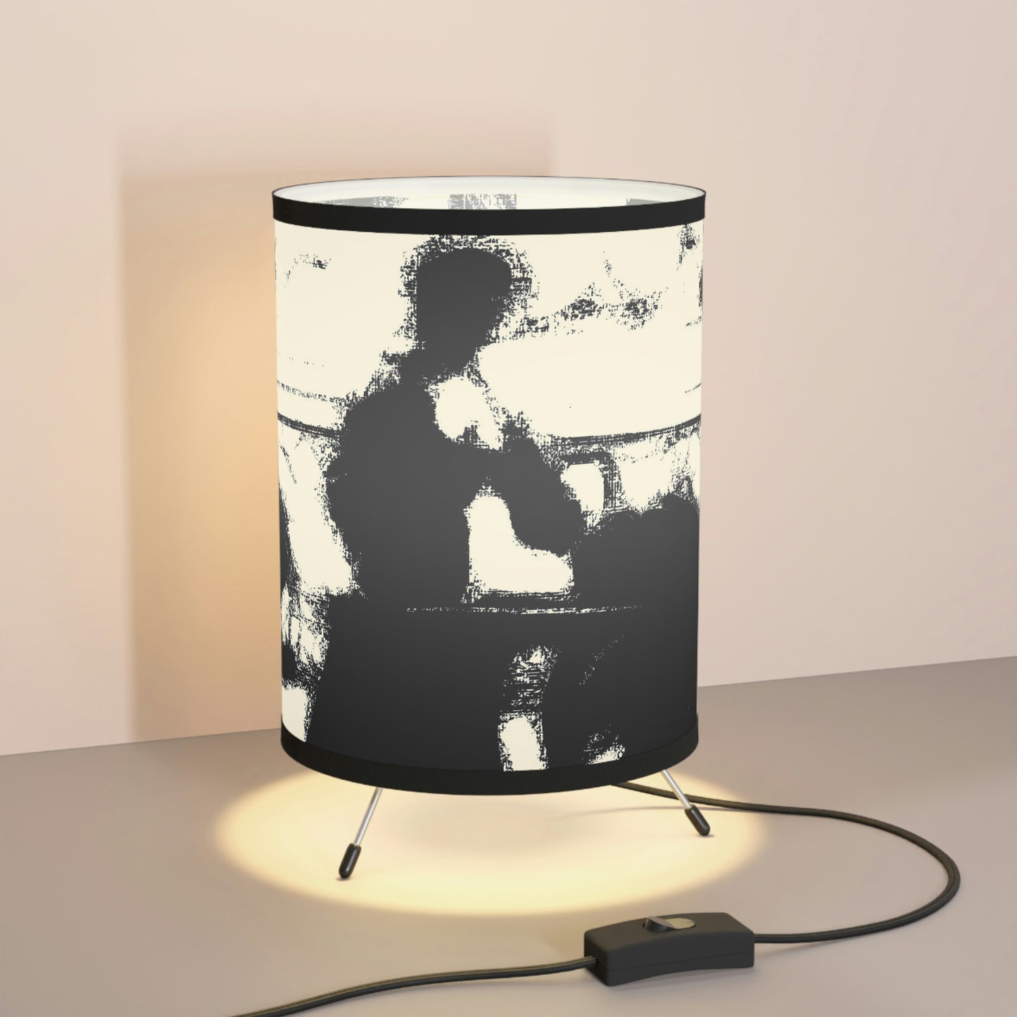 Tripod Lamp with High-Res Printed Shade, US\CA plug ... Dublin's "Molly Malone Along Grafton Street" ... Cryin' Cockels & Muscles Alive-Alive-Oh ... Circa 2003 ... Original Works ...