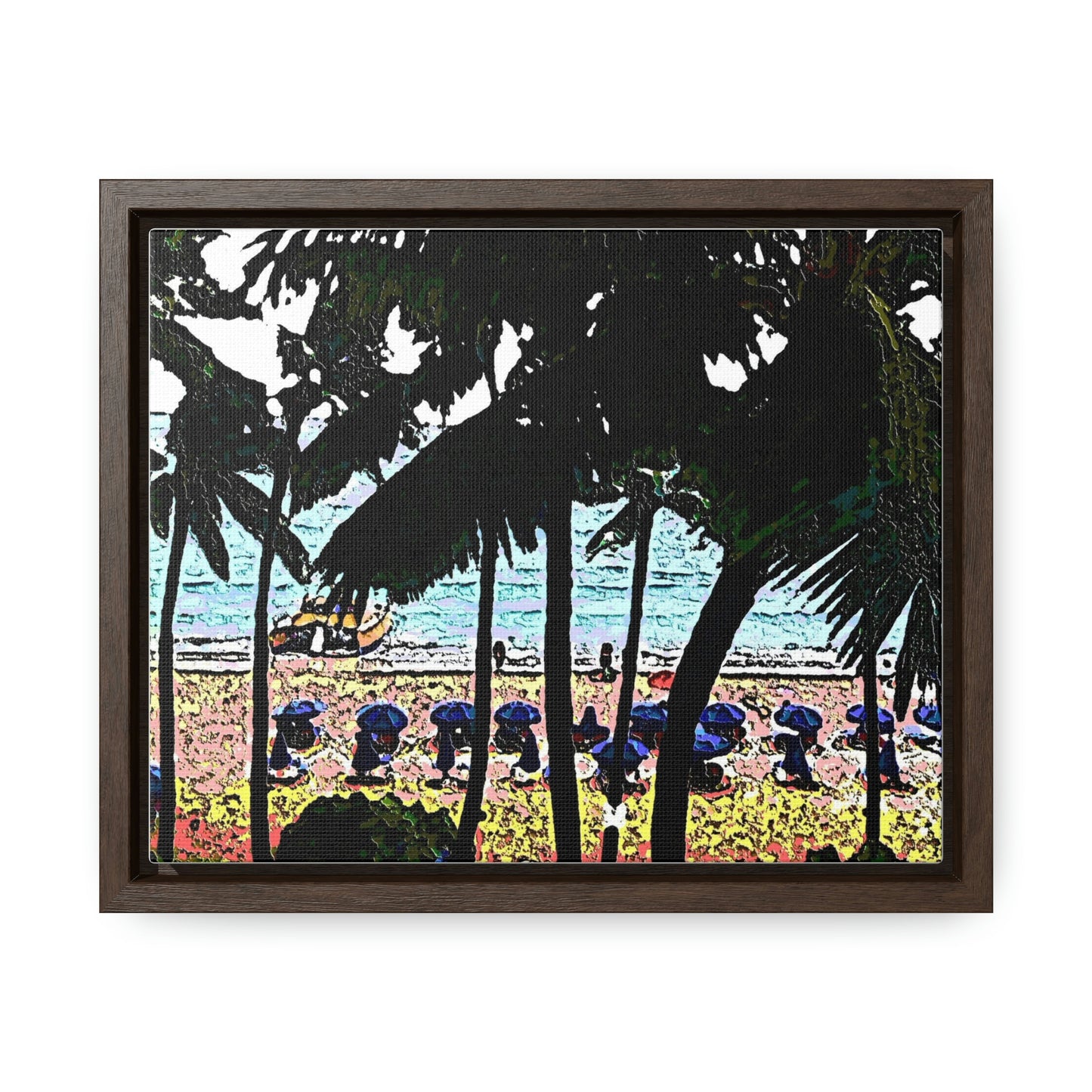 Gallery Canvas Wraps, Horizontal Frame ... "A Beautiful Beach Amongst The Palms" ... The Outrigger Waikiki, Honolulu, Oahu ... Original Works ...