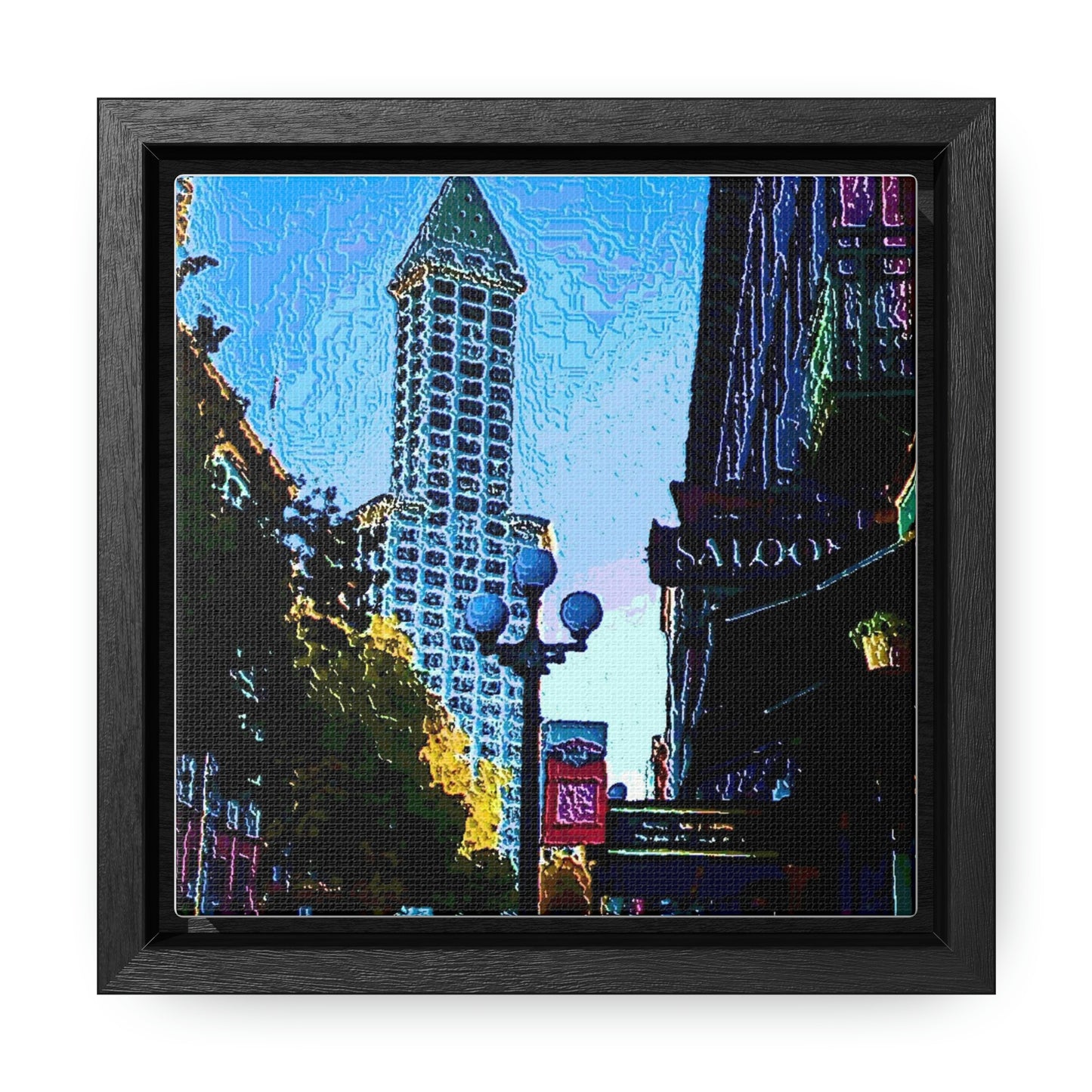 Gallery Canvas Wraps, Square Frame ...  Pioneer Square & Smith Tower ... 'That World Famous View' ... Colleague Supplied Photo ... Original Works ...