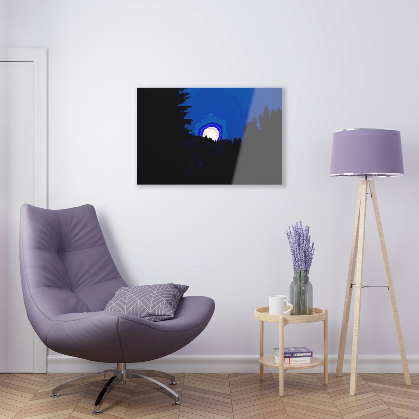 Acrylic Prints ... "The Road Home" ...' Over The River & Through The Woods To? ...' ... Moonscape Near Elk City, Idaho ... Original Works ... 5Jan23 ...