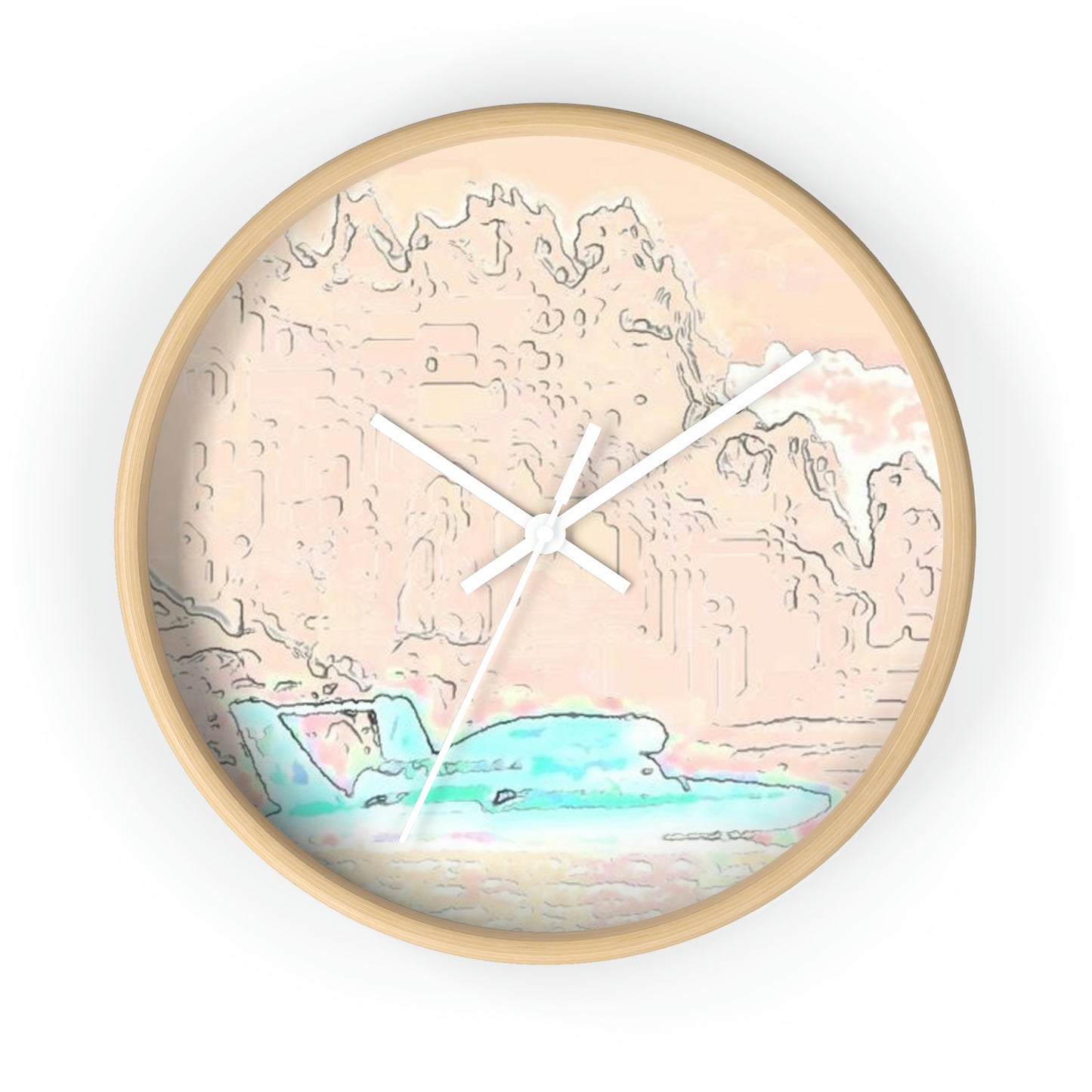 Wall clock ...  Seattle Columbia Cup On Lake Washington ... "Dave Wilcox Heads For The Win" ... Associate Gift-Photo ... Original Works ...