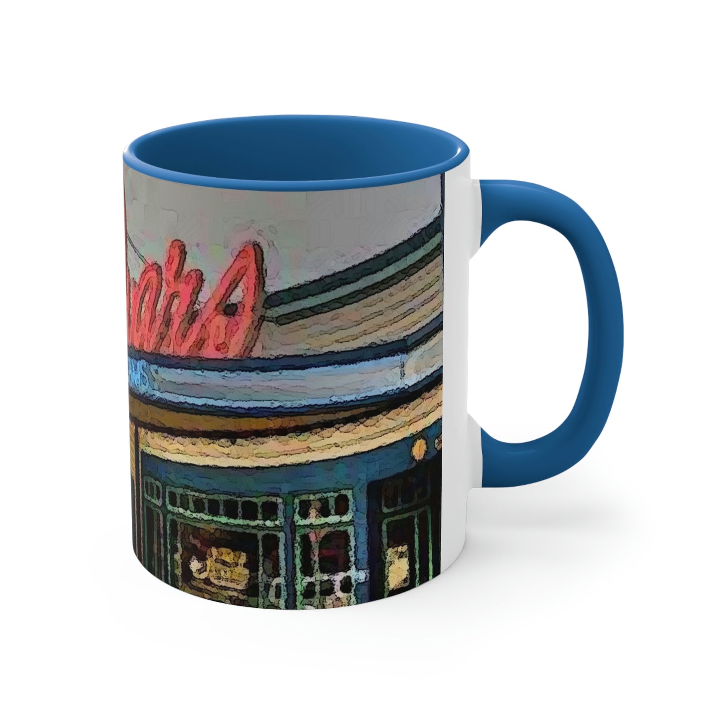 Accent Coffee Mug, 11oz ...  In-A-Hurry & Stressed? ... Remember: Keep "Clam" ... Clam_Happy ...  'Ivars: Seattle Waterfront' ... Personal Archives ... Original Works ...