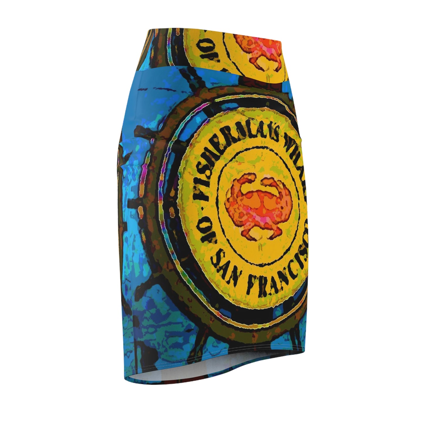 Women's Pencil Skirt ... "No.9 Fishermen's Grotto - Fishermen's Wharf, SF, California" ... Family Archives: 1970's ... Original Works ...