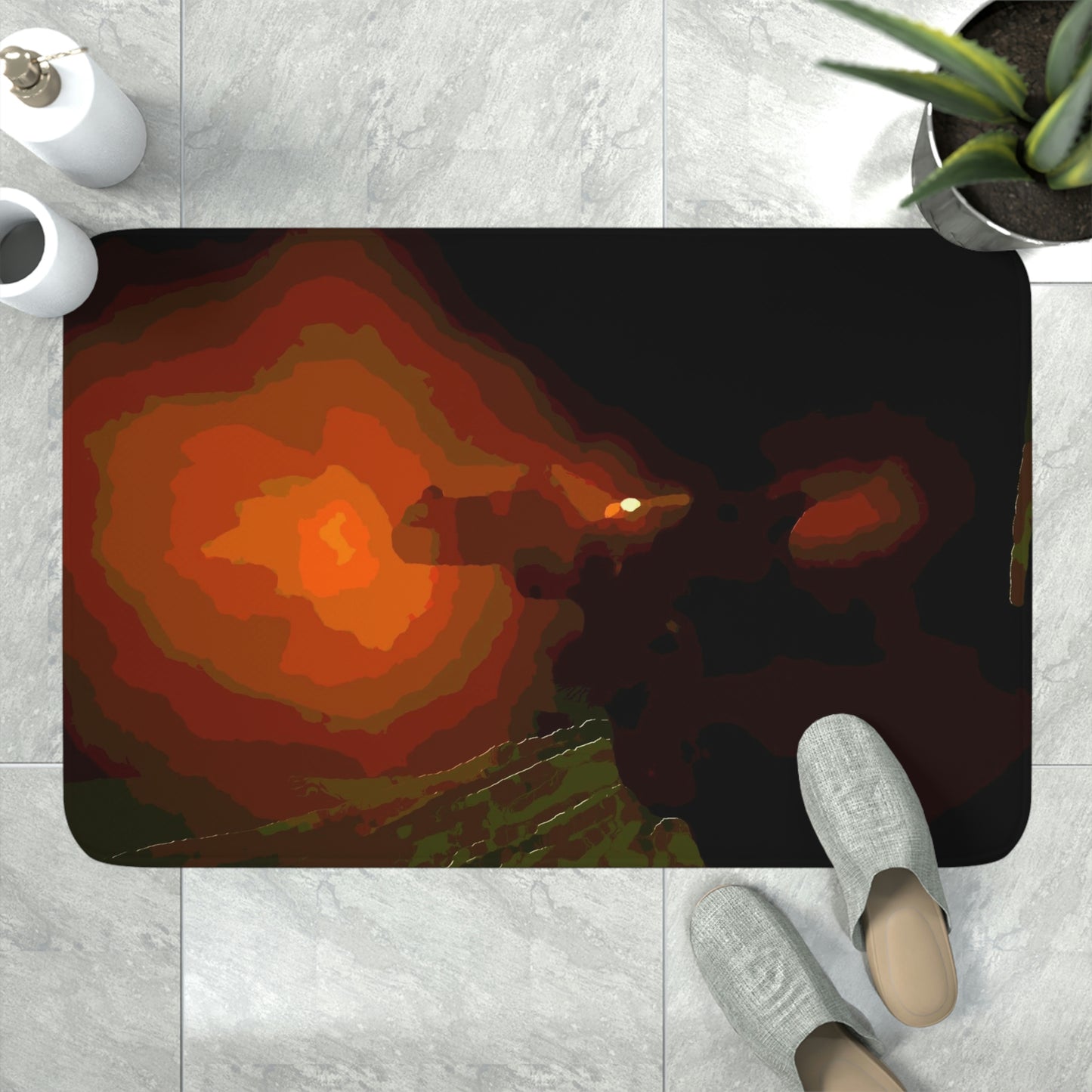 Memory Foam Bath Mat ... Ruger .357 Magnum Early-Morning-Target-Practice ... 'Circa April 2022' ... Original Works ...