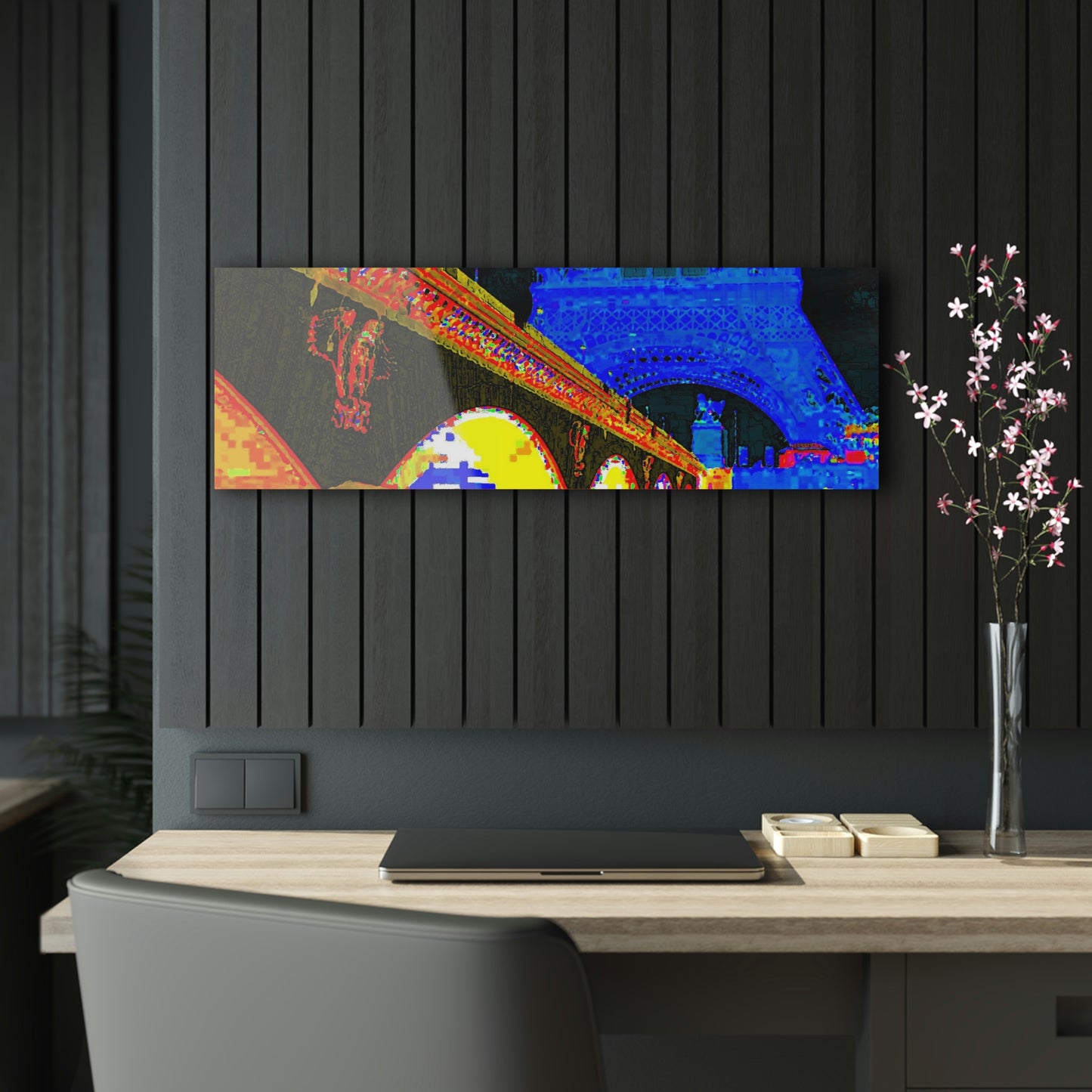 Acrylic Prints ...  Le Tour D'Eiffel ..."Along The Water" ... Barbara Joan Bonnell-Holt ... Le Voyage De Paris: 1972 ... Original Works ...