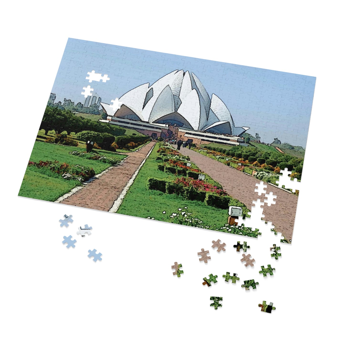 Jigsaw Puzzle (30, 110, 252, 500,1000-Piece) ... 'Bahai'i House-Of-Worship' ... "Lotus Temple: Delhi, India, 2008" ... Original Works ...
