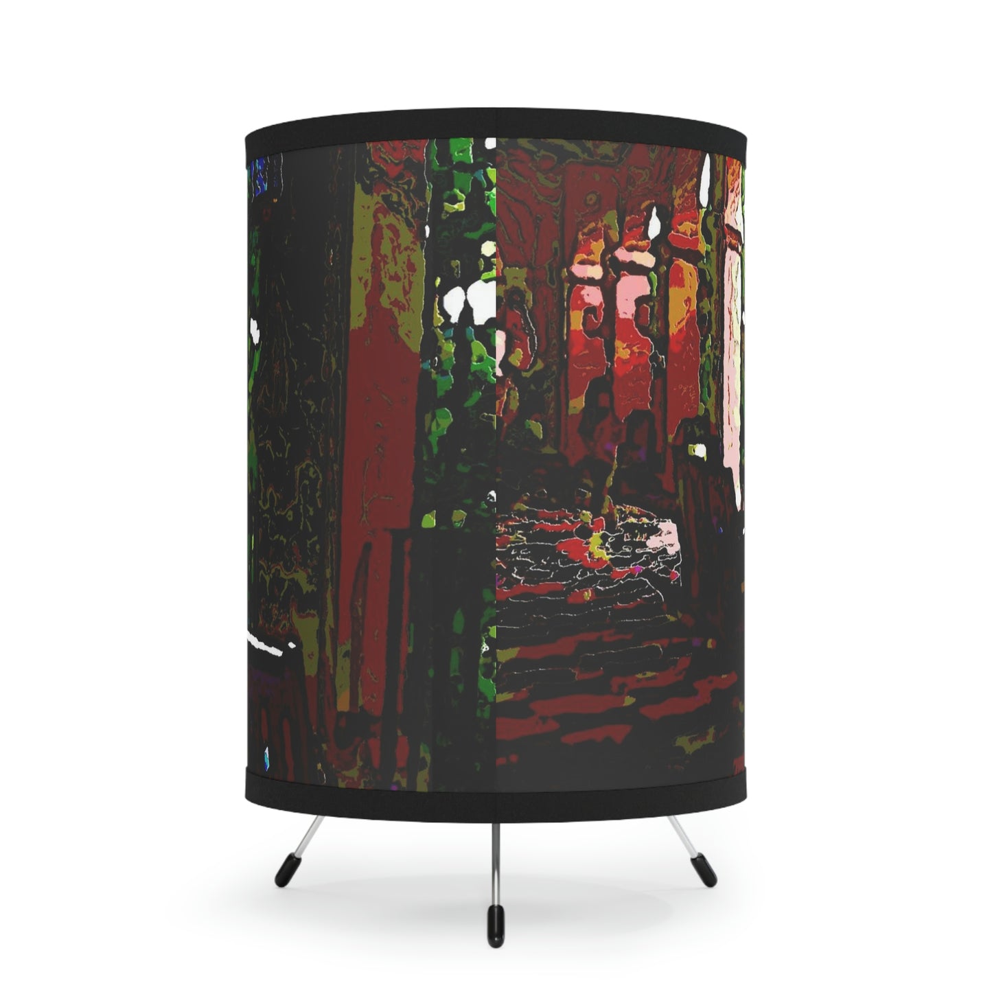 Tripod Lamp with High-Res Printed Shade, US\CA plug ... Lanai & Rocking Chairs At: 'The Pink Palace' ... The Royal Hawai'ian ... Honolulu, HI ... '27Oct2014' ... Original Works ...