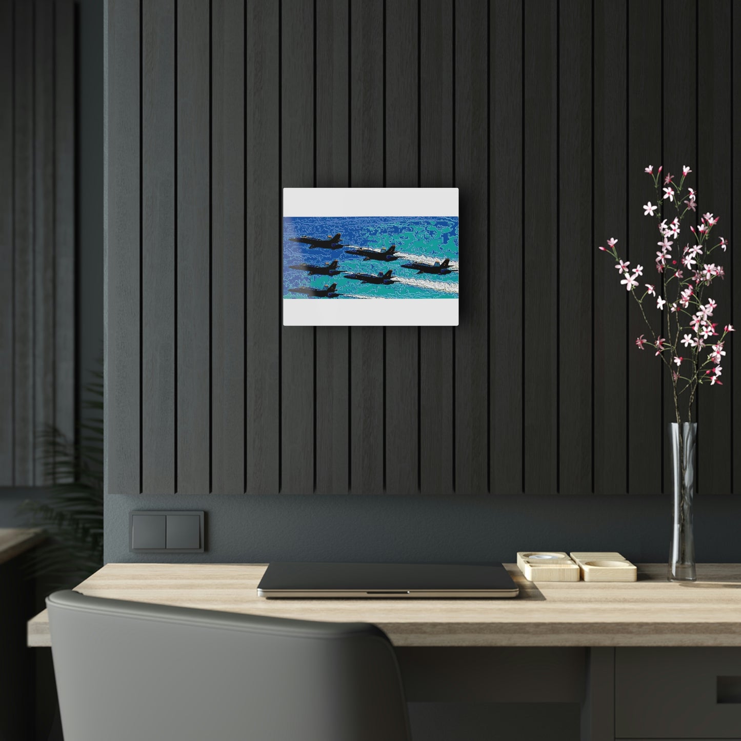 Acrylic Prints ... Seattle Seafair ..."Blue Angels Run Over Lake Washington" ... Circa Mid 1980's ... Dr FJ Holt ... Original Works ...