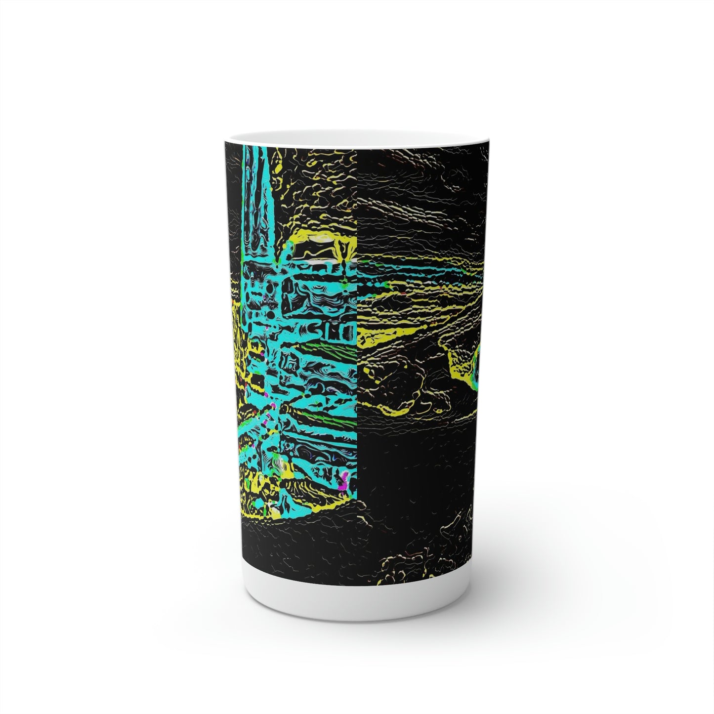 Conical Coffee Mugs (3oz, 8oz, 12oz) ... "Snow Vehicle In Snow Storm At-Rest" ... Circa 12Mar23 ... Central Idaho ... 18-Hours Rendering Time: Original Works ...
