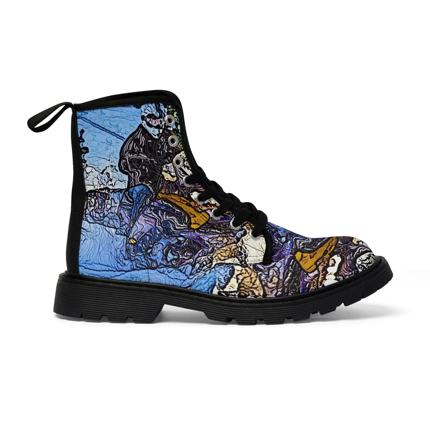 Women's Canvas Boots ... Blasting Through-The-Powder ... 'Central Idaho Mounains ... ' 2Dec22 ...
