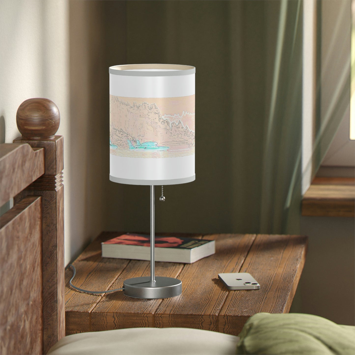 Lamp on a Stand, US|CA plug ... Seattle Columbia Cup On Lake Washington ... "Dave Wilcox Heads For The Win" ... Associate Gift-Photo ... Original Works ...