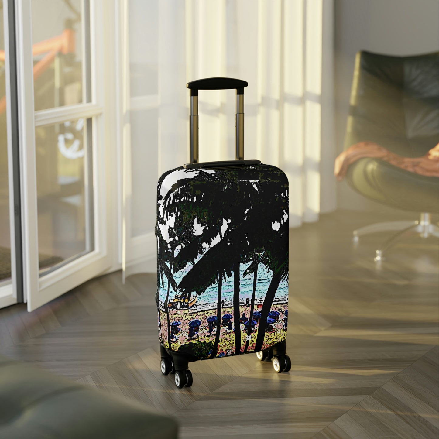 Luggage Cover ... "A Beautiful Beach Amongst The Palms" ... The Outrigger Waikiki, Honolulu, Oahu ... Original Works ...