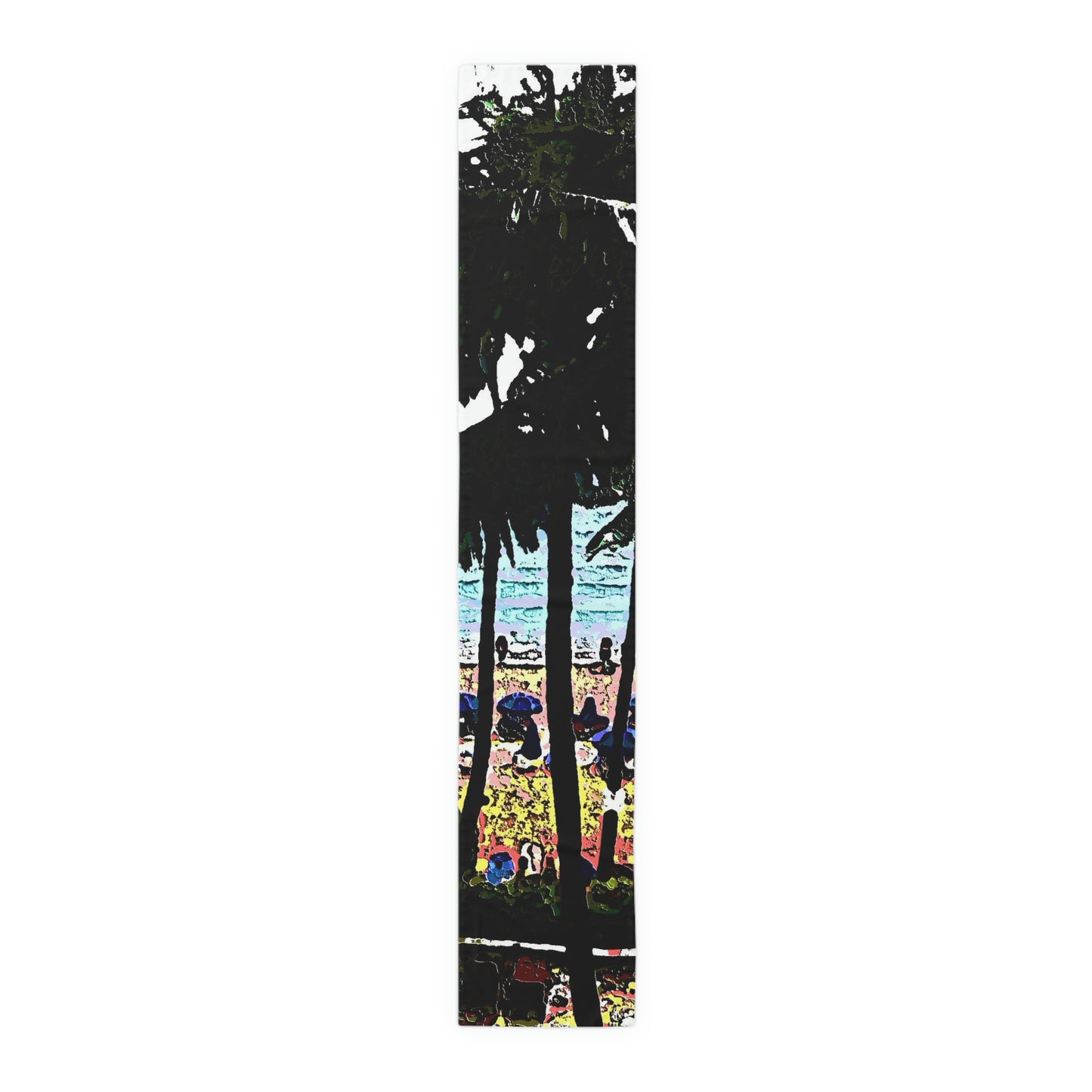 Table Runner (Cotton, Poly) ... "A Beautiful Beach Amongst The Palms" ... The Outrigger Waikiki, Honolulu, Oahu ... Original Works ...