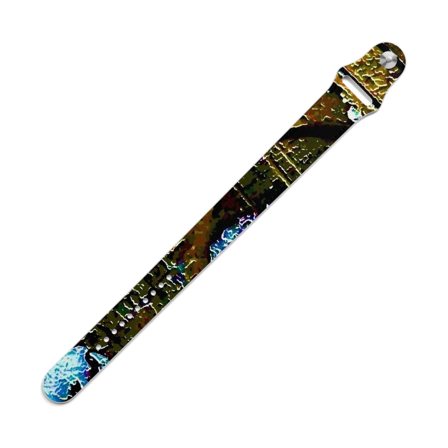 Faux Leather Wristband ... Walikng The Streets & Alleys ... 'Strolling The Canals ... '  ... Original Works  ...