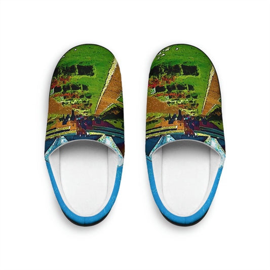 Men's Indoor Slippers ... 'Bahai'i House-Of-Worship' ... "Lotus Temple: Delhi, India, 2008" ... Original Works ...