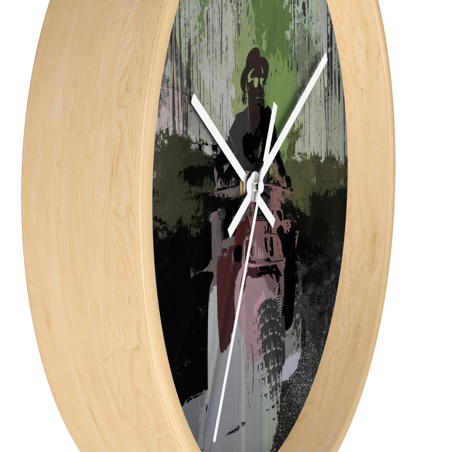 Wall clock ... 3-Wheeln' N' Groovin The Mountain Roads ... Central Idaho ... Original Works ...