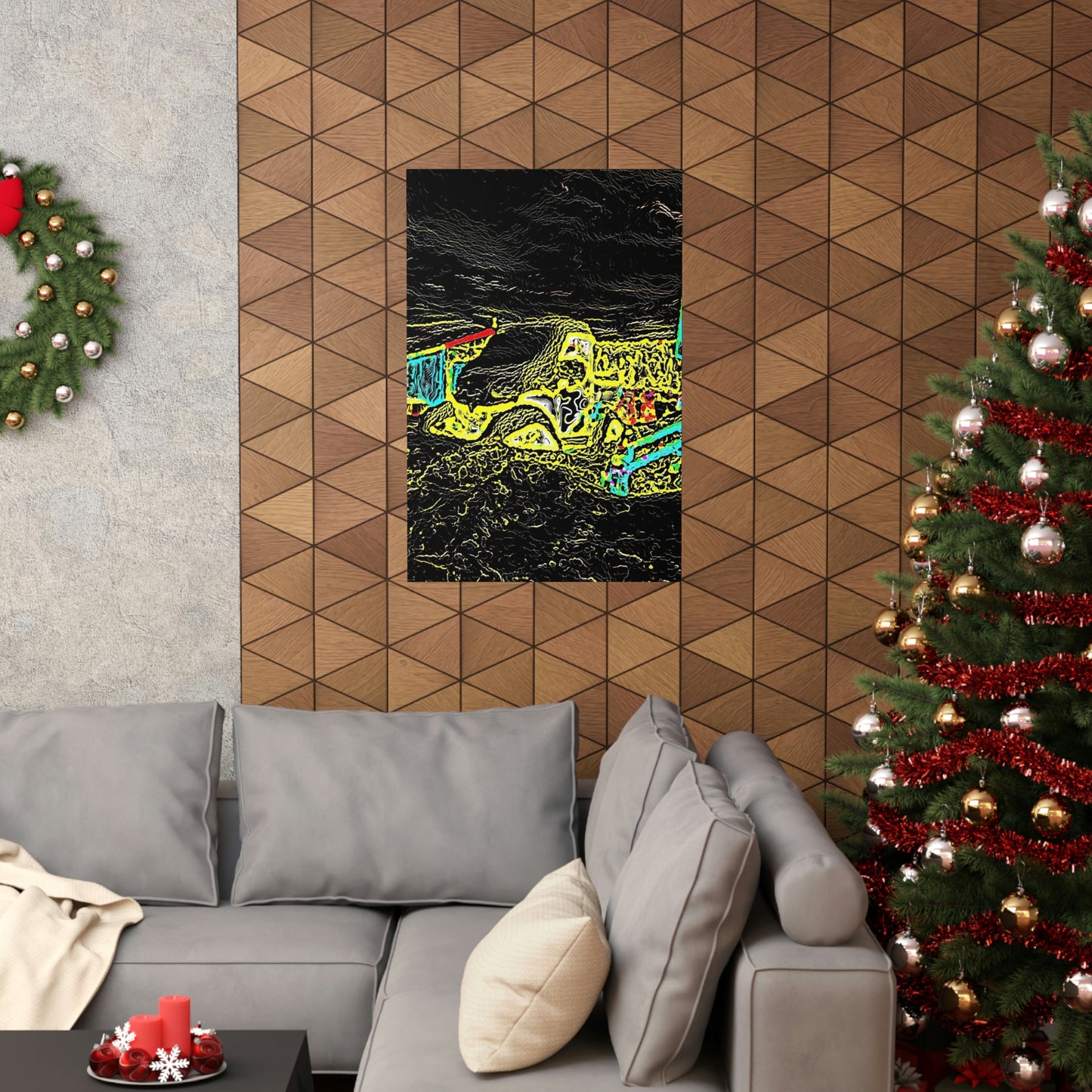 Premium Matte Vertical Posters ... "Snow Vehicle In Snow Storm At-Rest" ... Circa 12Mar23 ... Central Idaho ... 18-Hours Rendering Time: Original Works ...