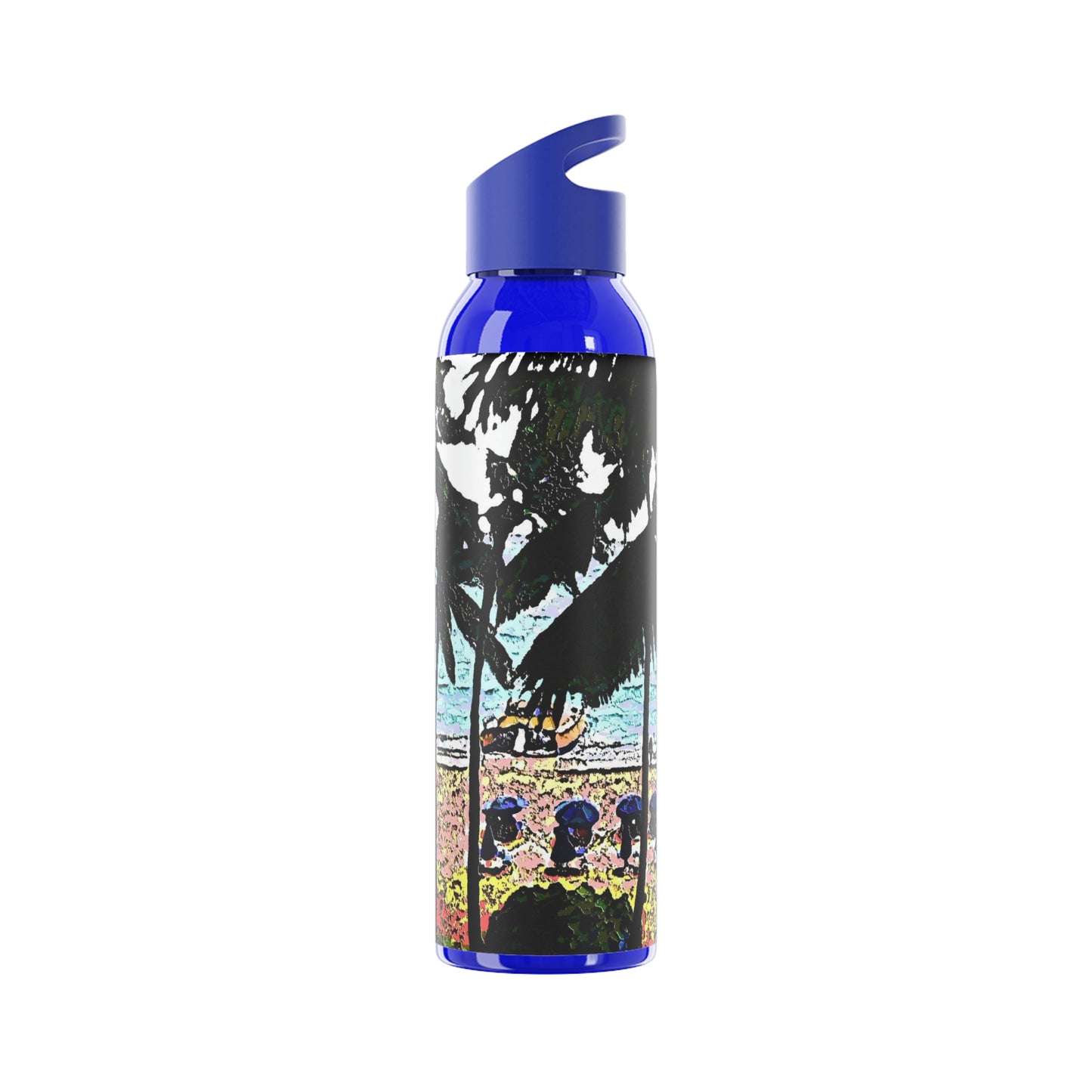 Sky Water Bottle ... "A Beautiful Beach Amongst The Palms" ... The Outrigger Waikiki, Honolulu, Oahu ... Original Works ...