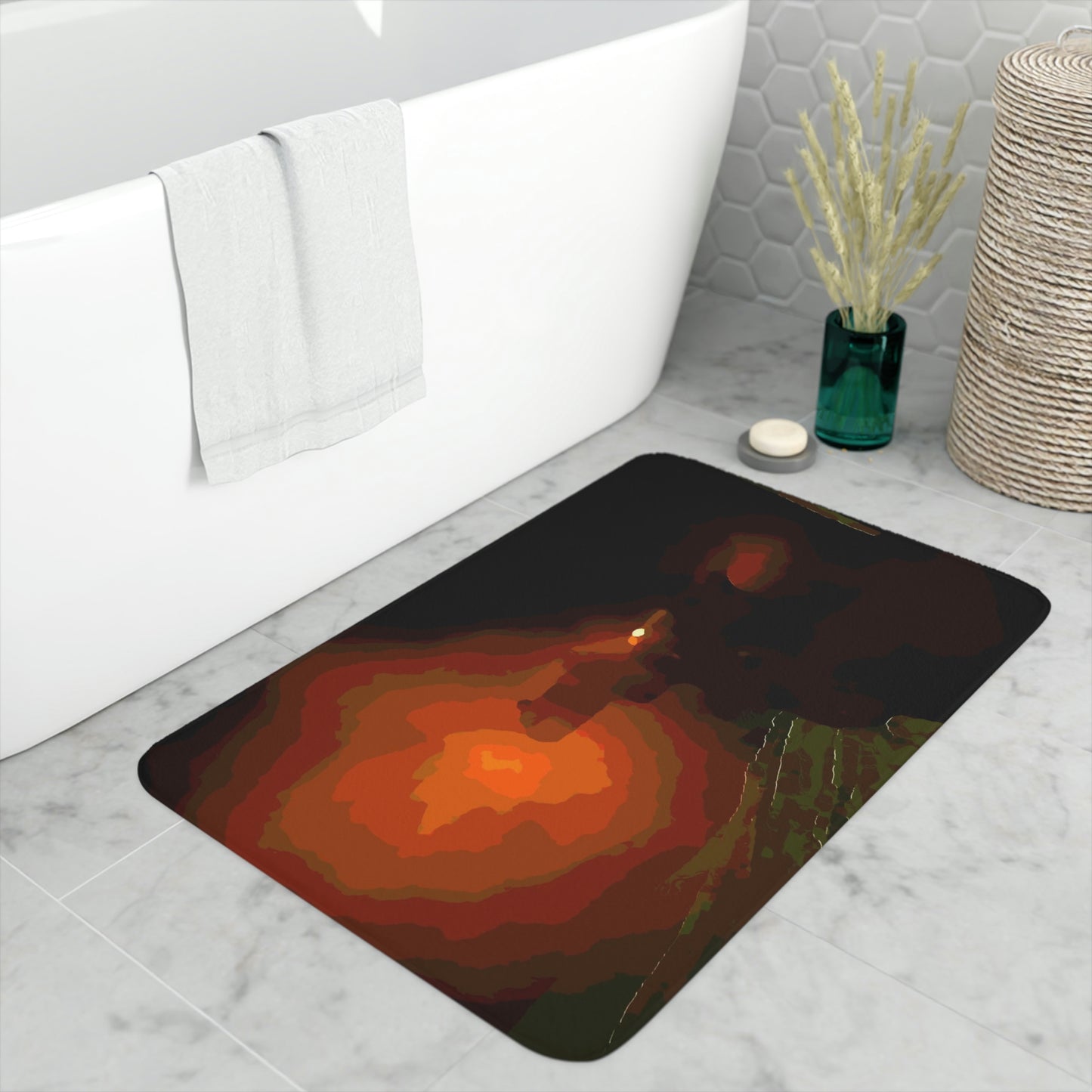 Memory Foam Bath Mat ... Ruger .357 Magnum Early-Morning-Target-Practice ... 'Circa April 2022' ... Original Works ...