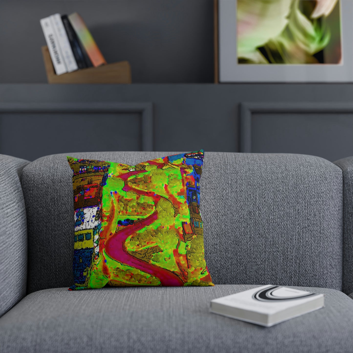 Cushion ... A Crazy Street ... 'Eight Winding Curve-Switchbacks' ... "Lombard Street, San Francisco, CA' ... Family Archives: 1970's ... Original Works ...