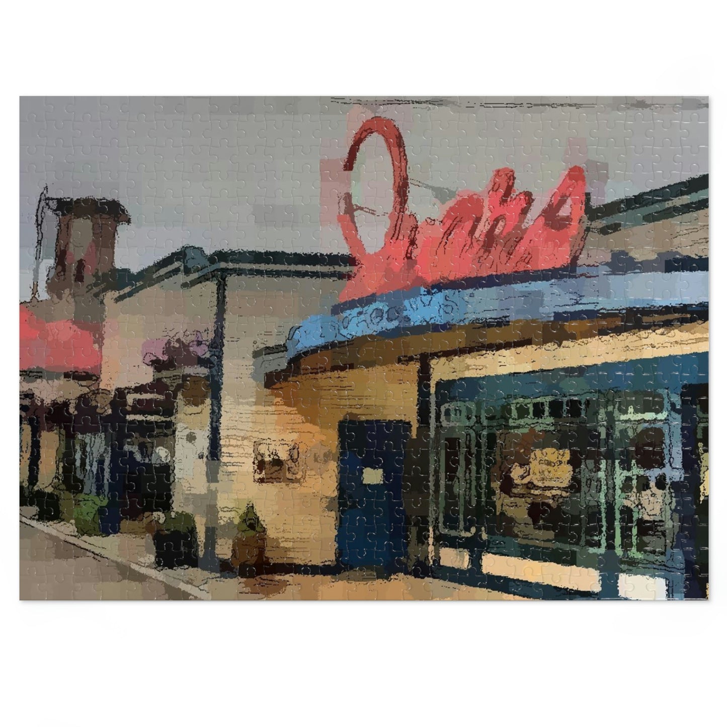 Jigsaw Puzzle (30, 110, 252, 500,1000-Piece) ...  In-A-Hurry & Stressed? ... Remember: Keep "Clam" ... Clam_Happy ...  'Ivars: Seattle Waterfront' ... Personal Archives ... Original Works ...